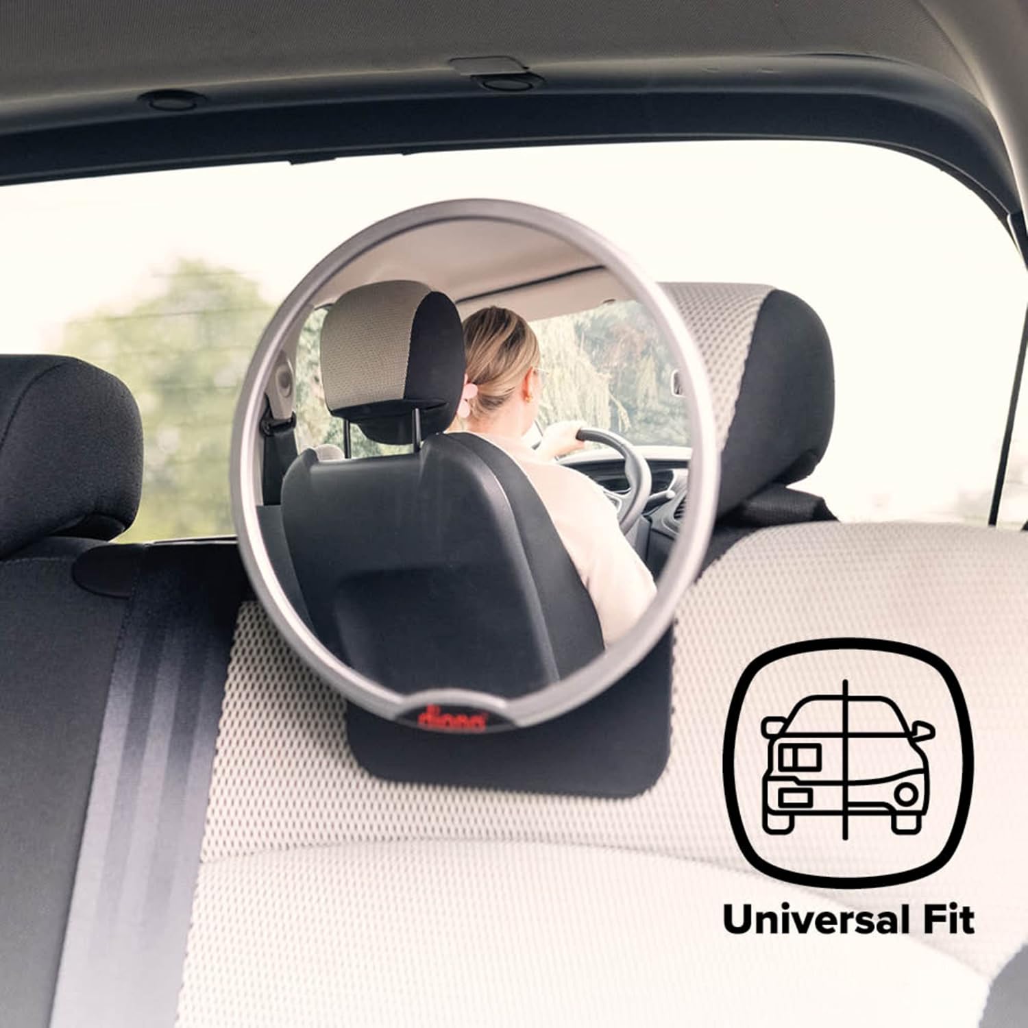 Diono Easy View Pack of 2 Baby Car Mirrors, Safety Car Seat Mirror for Rear Facing Infant, Fully Adjustable with 360 Rotation, Wide Crystal Clear View