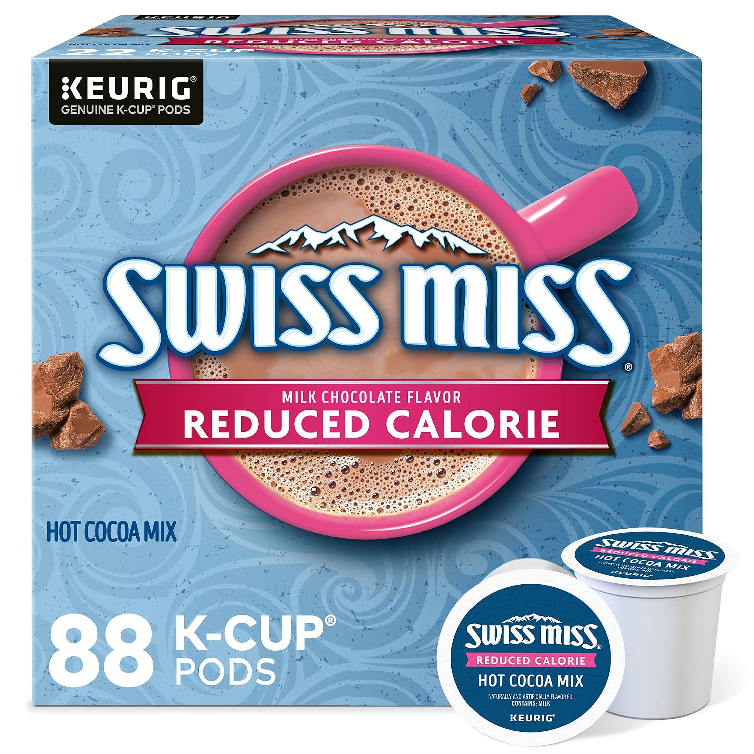Swiss Miss Milk Chocolate Hot Cocoa Keurig Single-Serve K Cup Pods, 28 Count