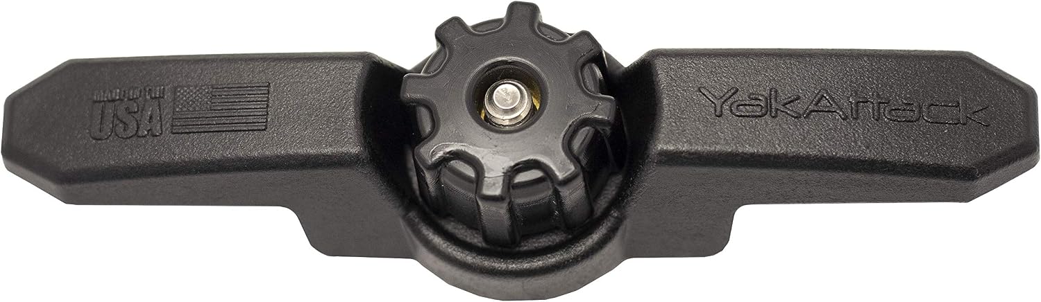 YakAttack GT Cleat XL with Turnkey Adapter | Track-Mount Line Cleat for 1/2" Rope | Fits Most Aluminum Boat Track Systems | Made in USA