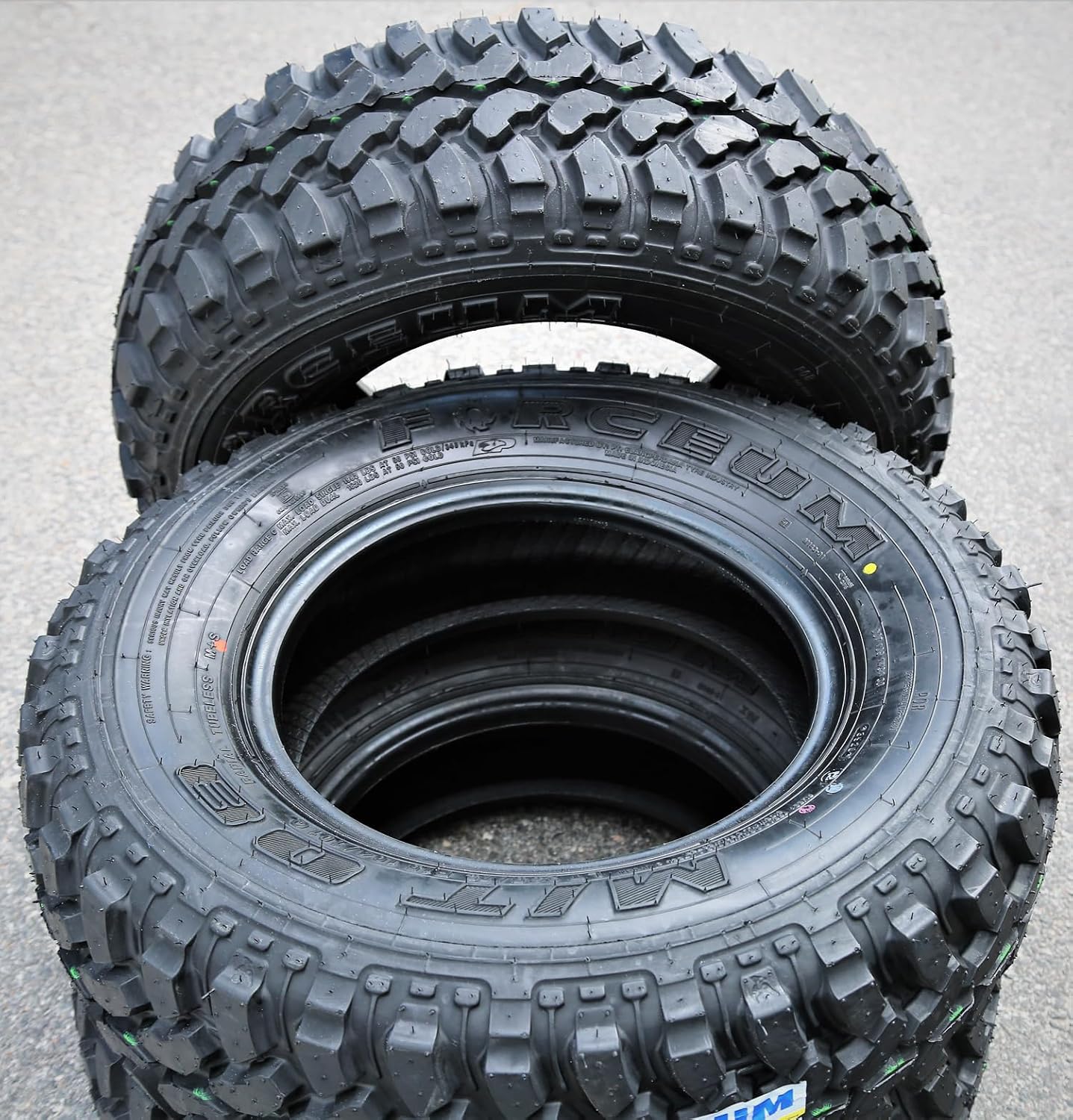 Forceum M/T 08 Mud Off-Road Light Truck Radial Tire-LT235/75R15 235/75/15 235/75-15 104/101Q Load Range C LRC 6-Ply BSW Black Side Wall | Light