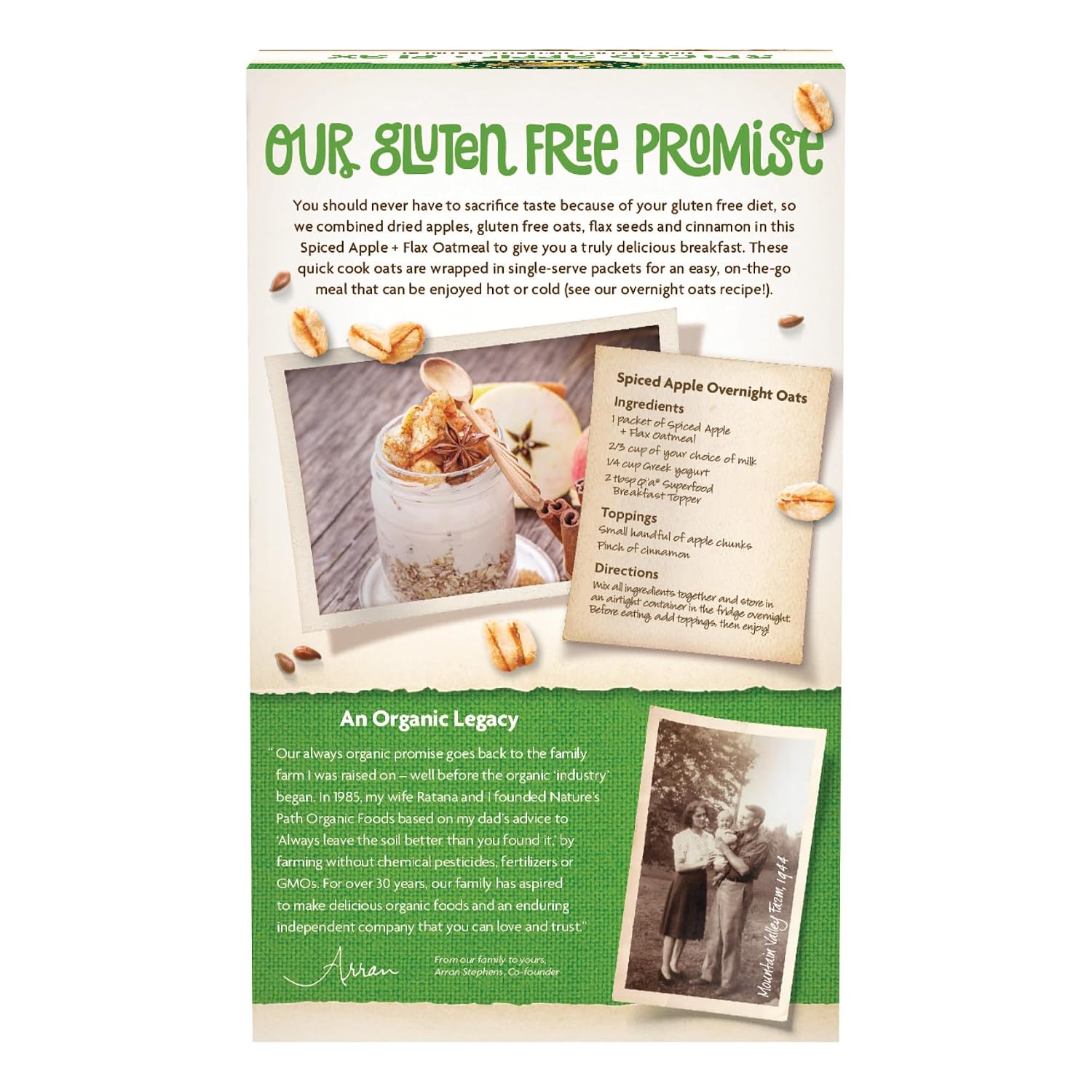 Natures Path, Oatmeal Brown Sugar Maple Gluten Free 8 Count Organic, 11.3 Ounce