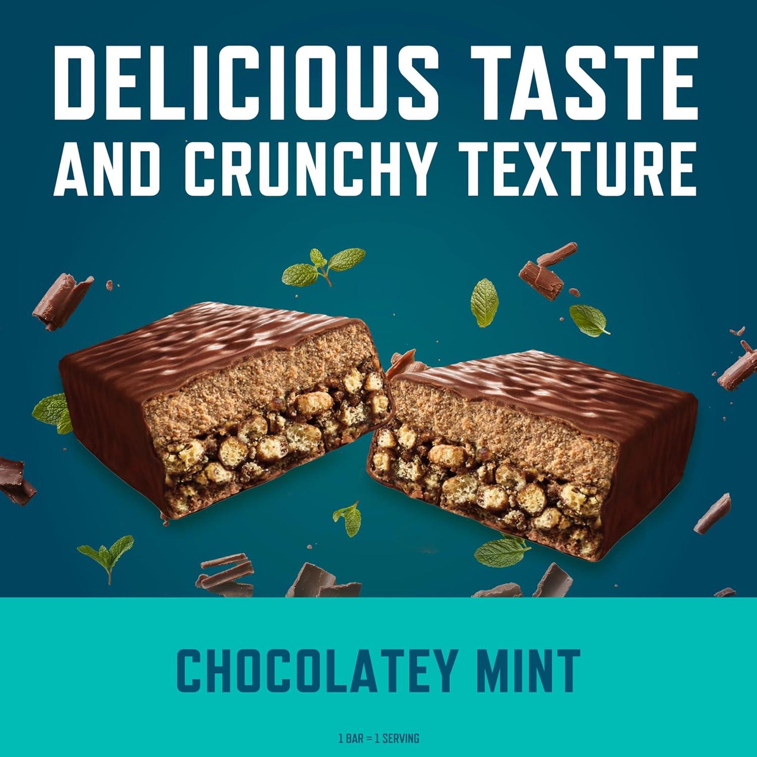 CLIF BUILDERS Protein Bars - Chocolate Mint Flavor - 20g Plant Based Protein - Gluten Free - Non-GMO - Low Glycemic - No Artificial Sweeteners - 2.4