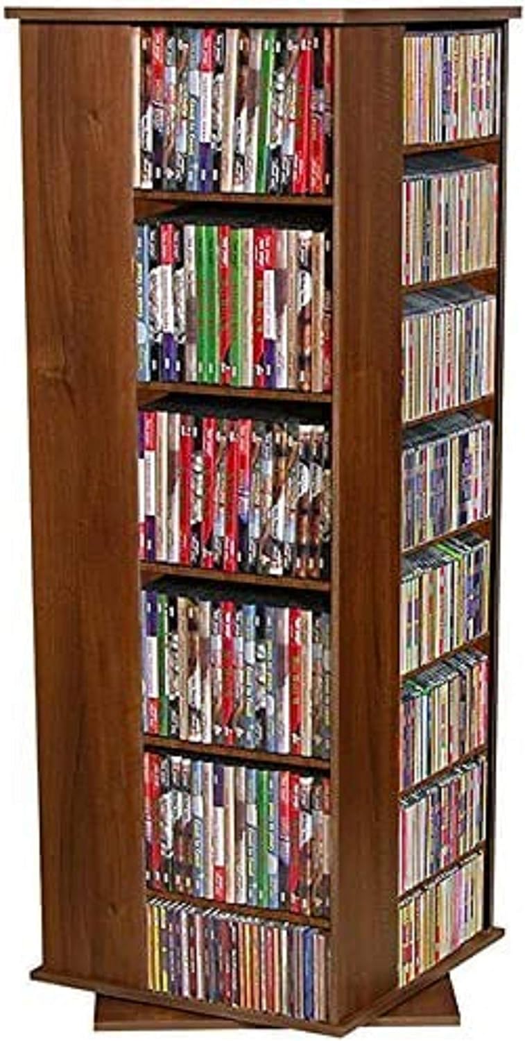Venture Horizon Revolving Media Tower 900 Black with Oak Trim