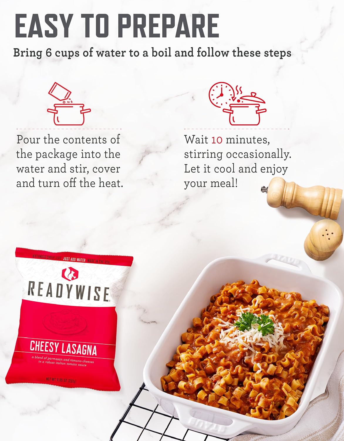 ReadyWise Emergency Food Supply - 18 Servings Favorites Box, Survival Food Kit with Freeze Dried Prepper Food & Dehydrated Meals