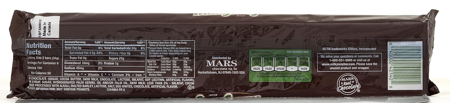 MILKY WAY Milk Chocolate Fun Size Candy Bars 11.24-Ounce Bag (Pack of 6)