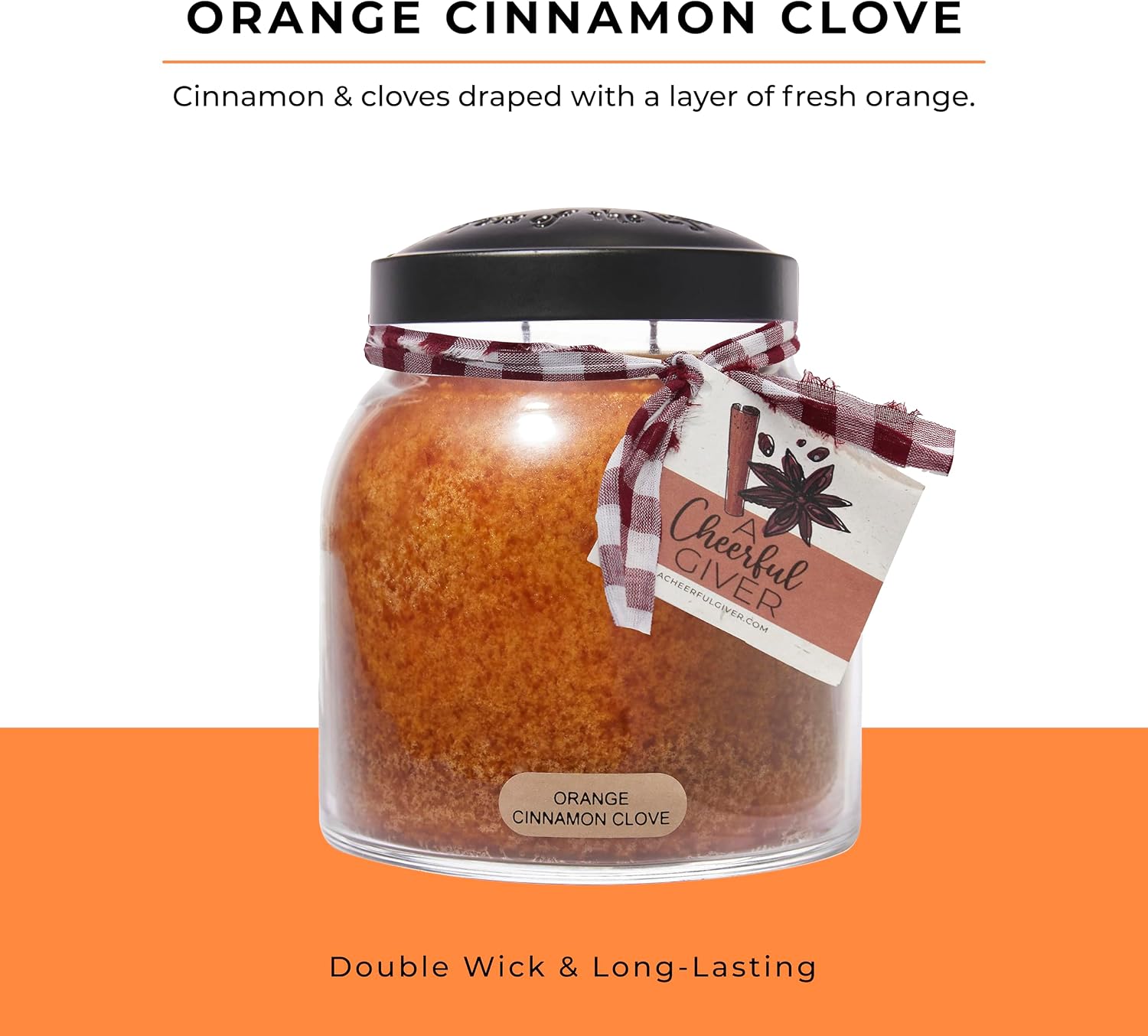 A Cheerful Giver - Juicy Apple - 34oz Papa Scented Candle Jar with Lid - Keepers of the Light - 155 Hours of Burn Time, Gift for Women, Red | Long Lasting Aromatherapy Candle with up to 155 Hours of Burn Time - Gift Ready (34oz)