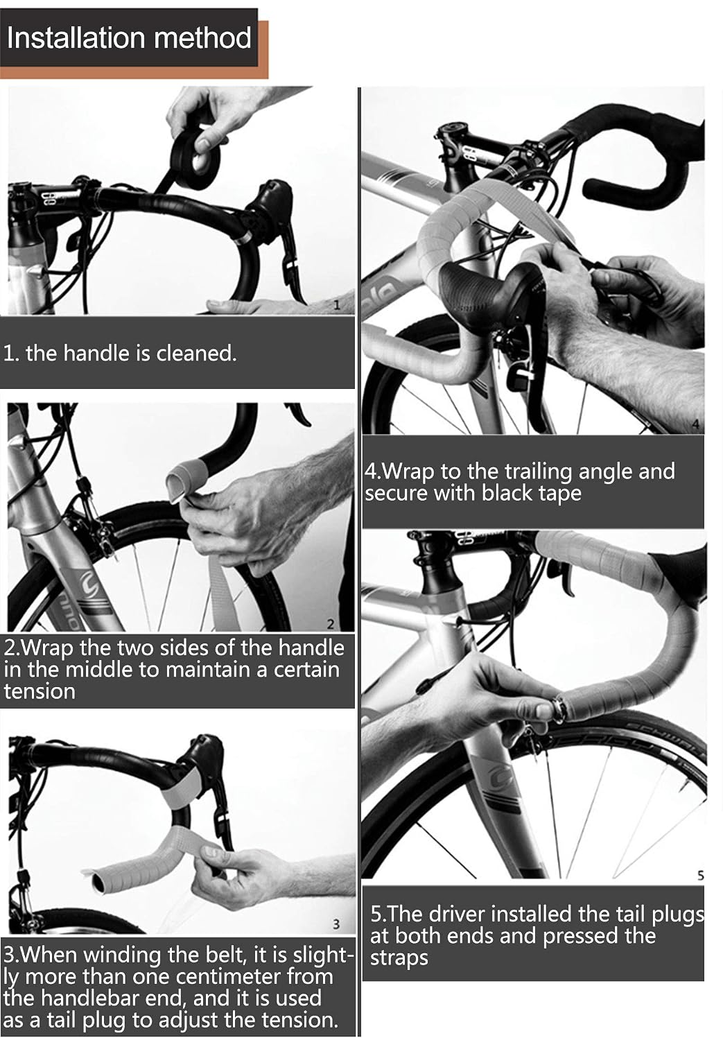TOPCABIN® Camouflage Series Comfort Gel Road Bike Handlebar Tape Bike Bar Tape with Reflective Bar Plugs