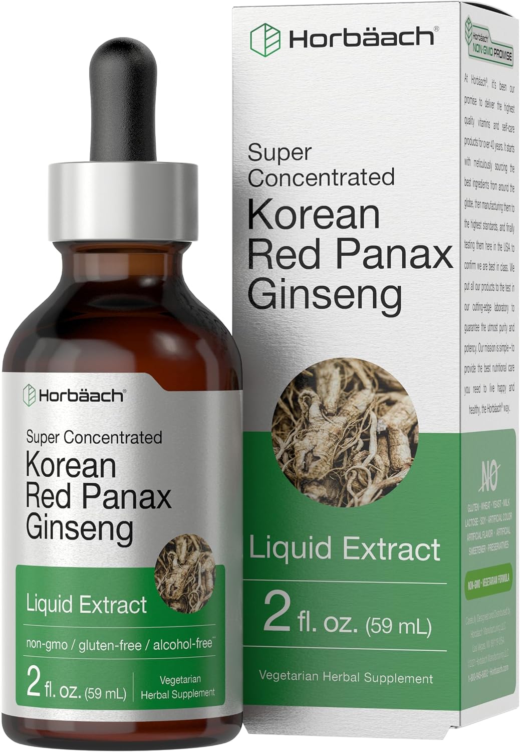 Horbäach Korean Red Ginseng | 2 fl oz Liquid Extract