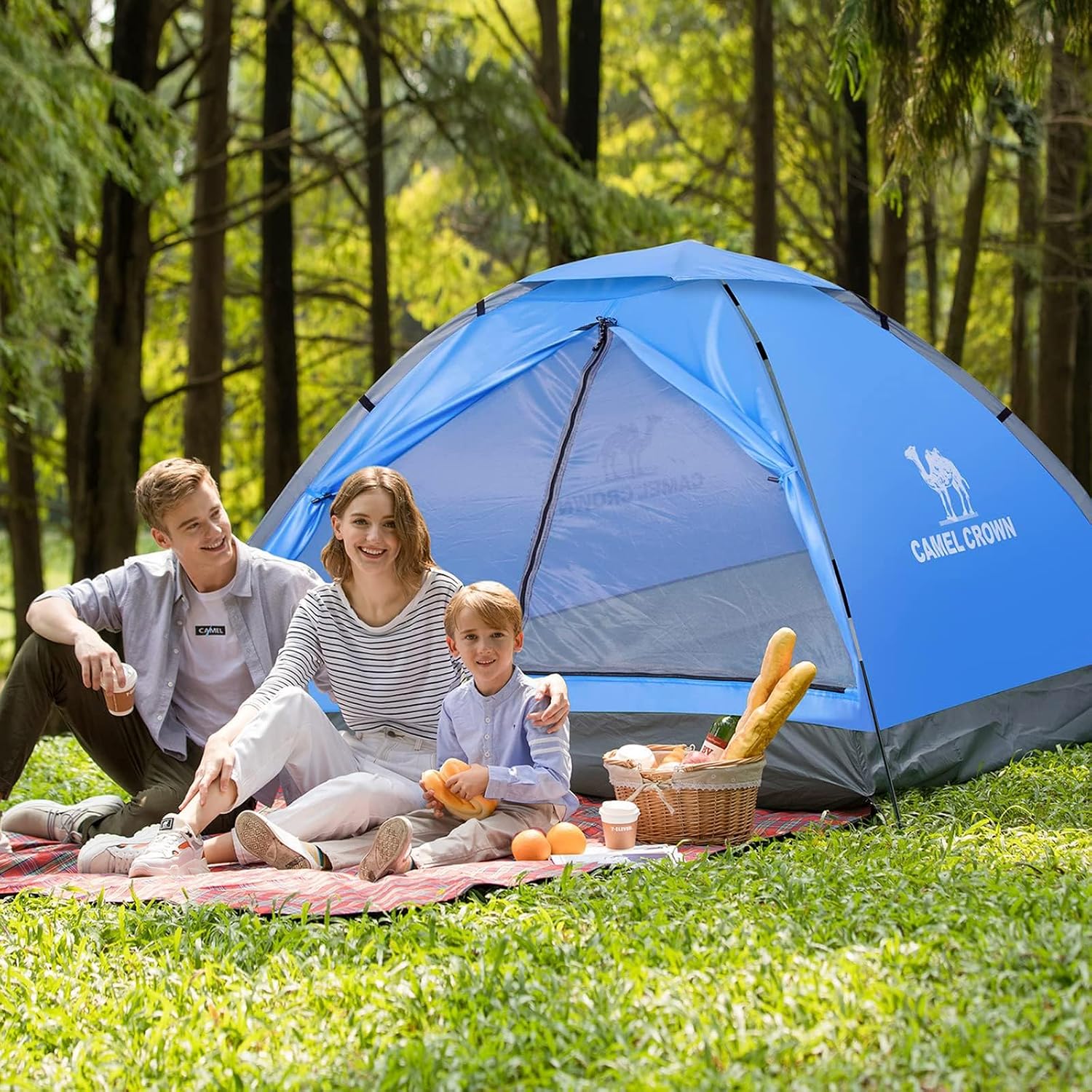 CAMEL CROWN Tents for Camping 2/3/4/5 Person Camping Dome Tent, Waterproof,Spacious, Lightweight Portable Backpacking Tent for Outdoor Camping/Hiking