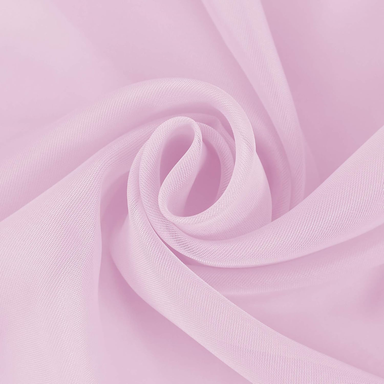 HUTO Light Pink Sheer Window Scarf Valances for Girls Room Sheer Soft Voile Curtain Scarves for Wedding Party 216 Extra Long