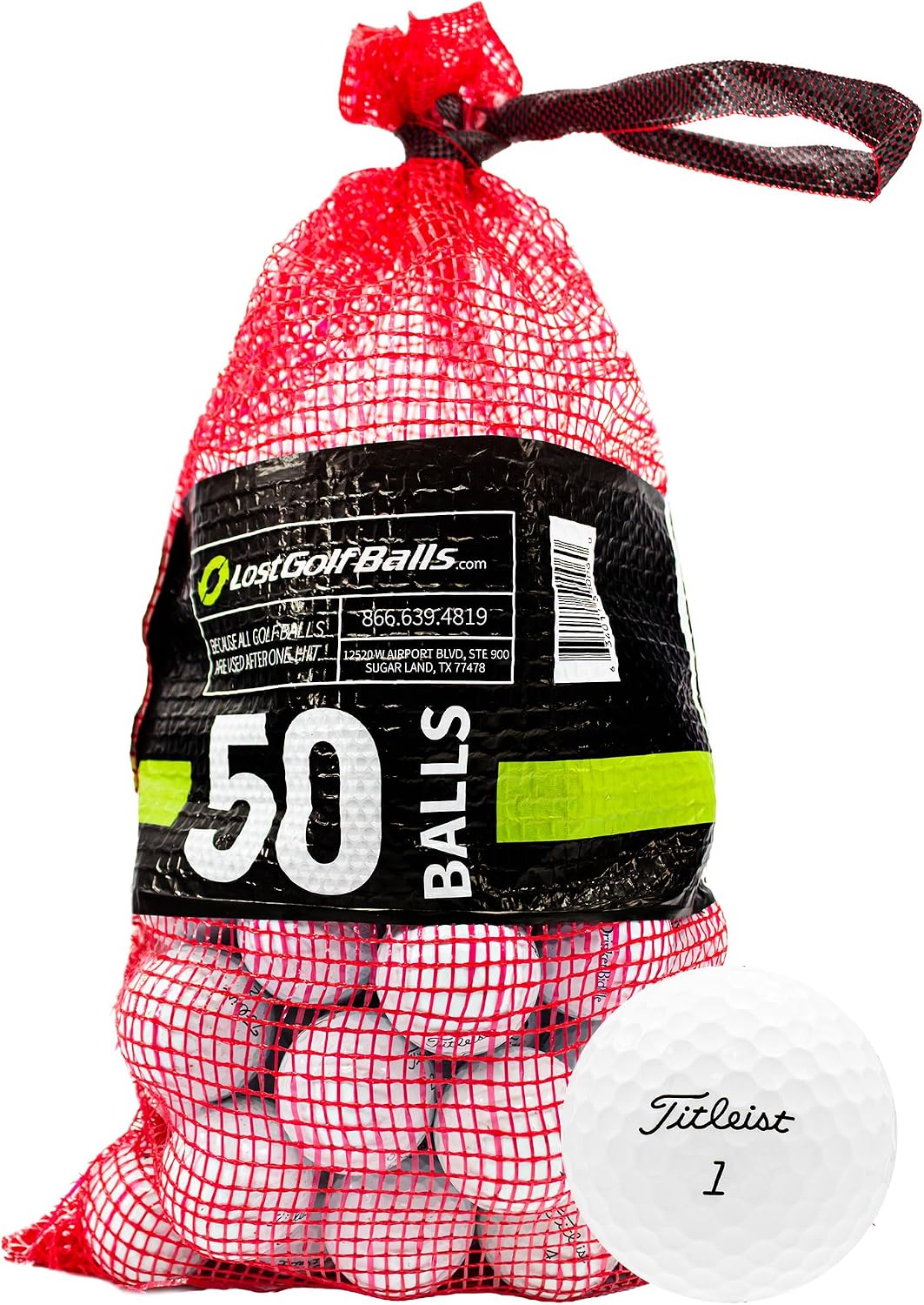 50 Near Mint Titleist Pro V1 AAAA Recycled Used Golf Balls, 50-Pack