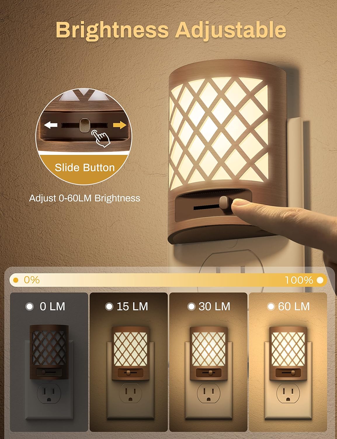 DORESshop Nights Lights Plug Into Wall, Plug in Night-Light, 3000K
