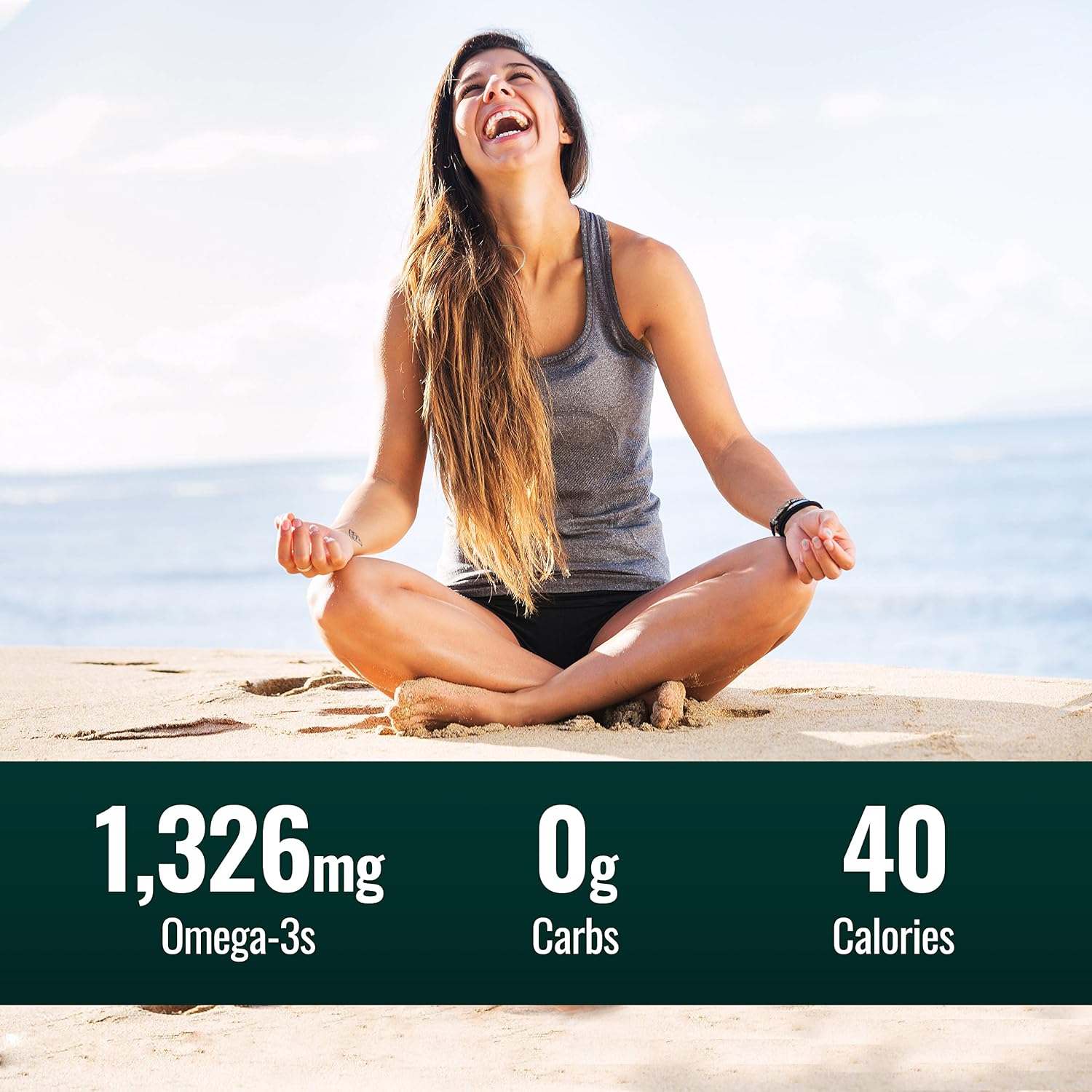 Natural Force Pure Omega 3 - Liquid Fish Oil - Delicious Lemon Cake Flavor - Mercury Free, Wild Caught, Lab Tested - 1, 326 mg Triglyceride EPA, DHA