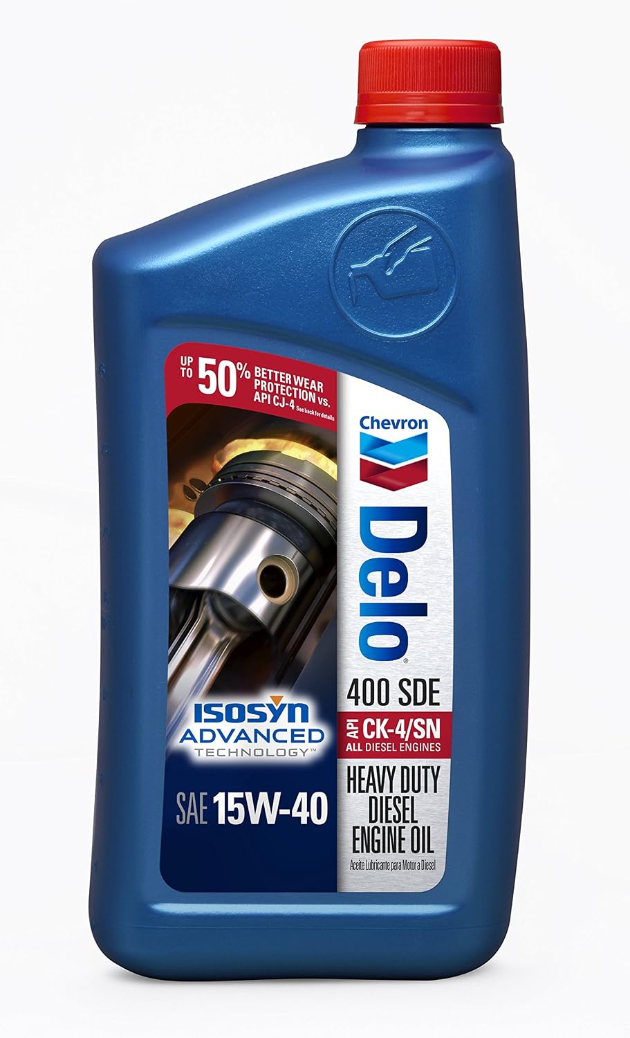 Chevron Delo 400 SDE SAE 15W-40 Motor Oil - 1 Quart Bottle