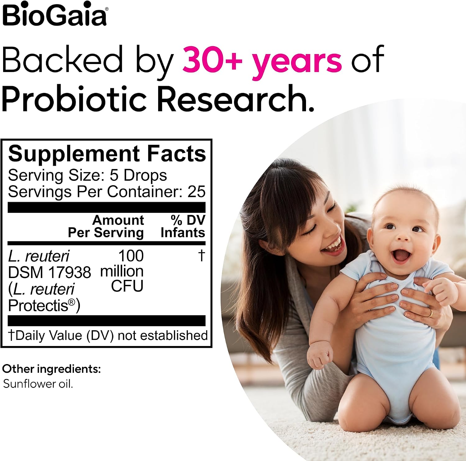 BioGaia Baby Probiotic Drops | Colic & Gas Relief | Safe for Newborns | Pediatrician-recommended | Ease Crying, Fussing, Colic, Gas