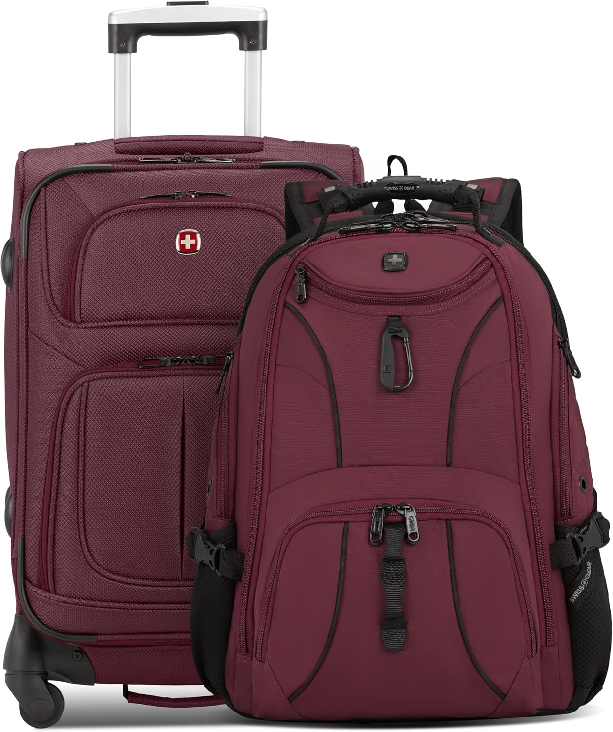 SWISSGEAR Sion Carry-On Spinner Luggage, Softside Expandable, Lightweight Suitcase, Dark Grey, 22.75-Inch