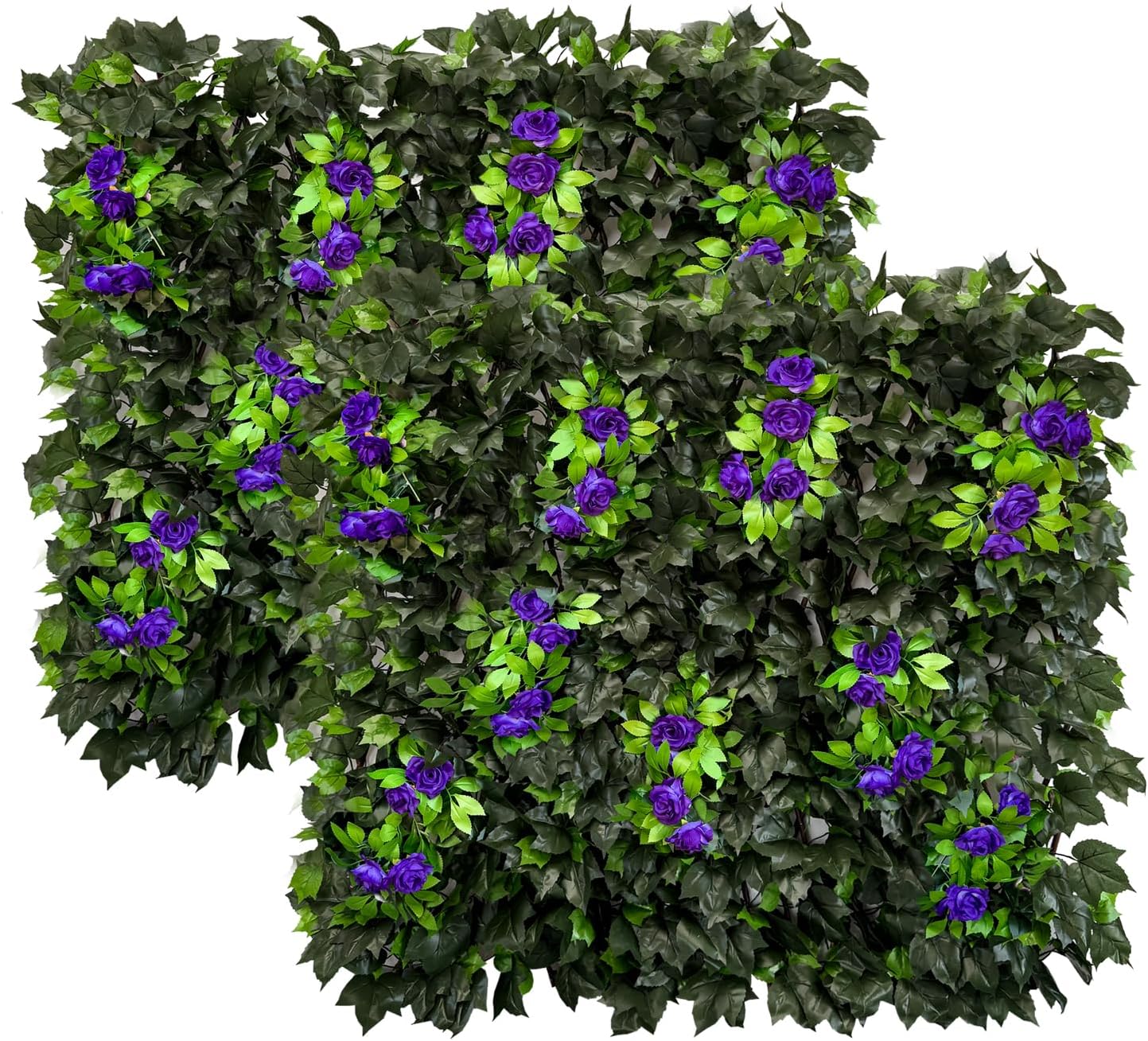Expandable Fence Privacy Screen for Balcony Patio Outdoor,Decorative Faux Ivy Fencing Panel,Artificial Hedges (Single Sided Leaves)……
