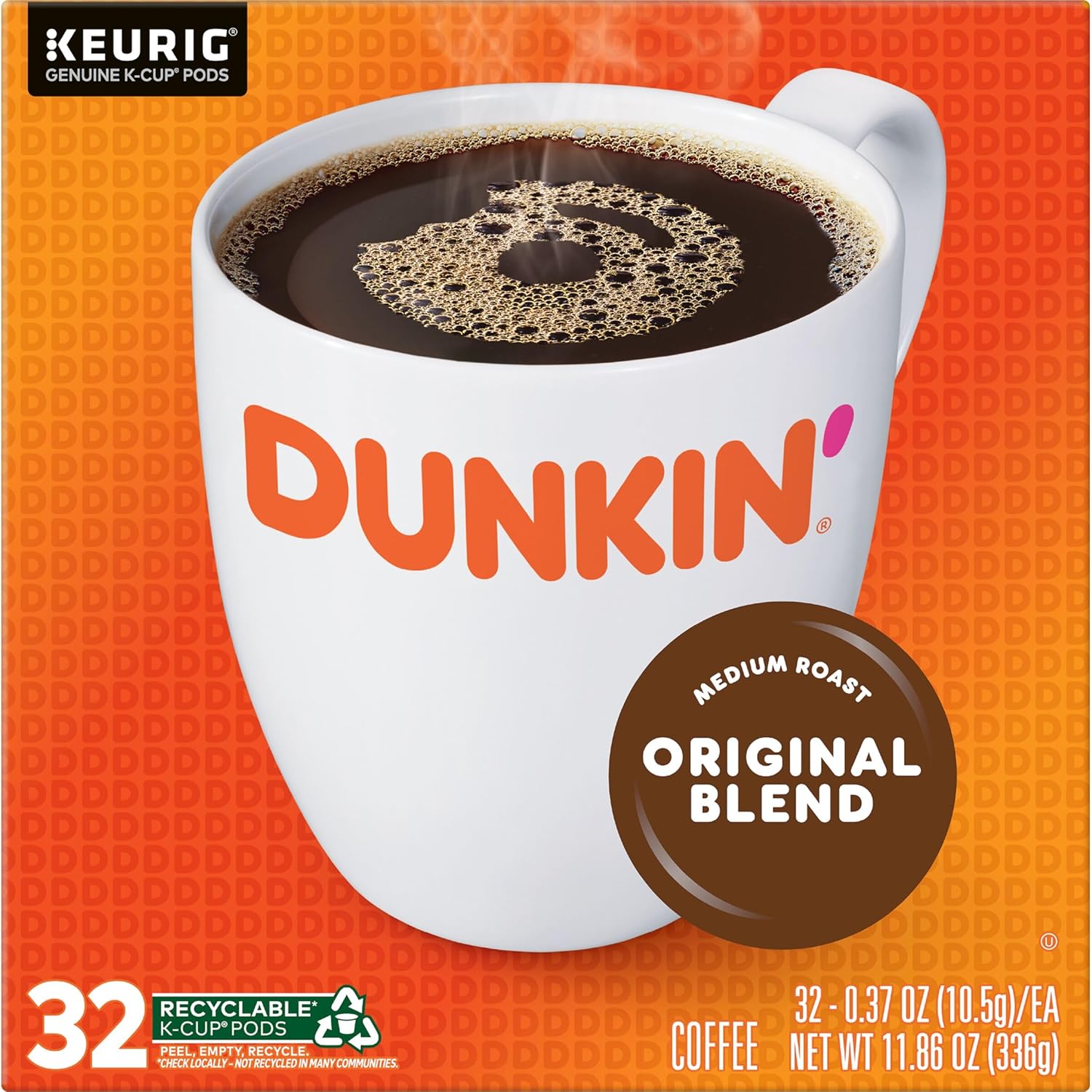Dunkin Donuts Original Flavor Coffee K-Cups For Keurig K Cup Brewers (16 Count)
