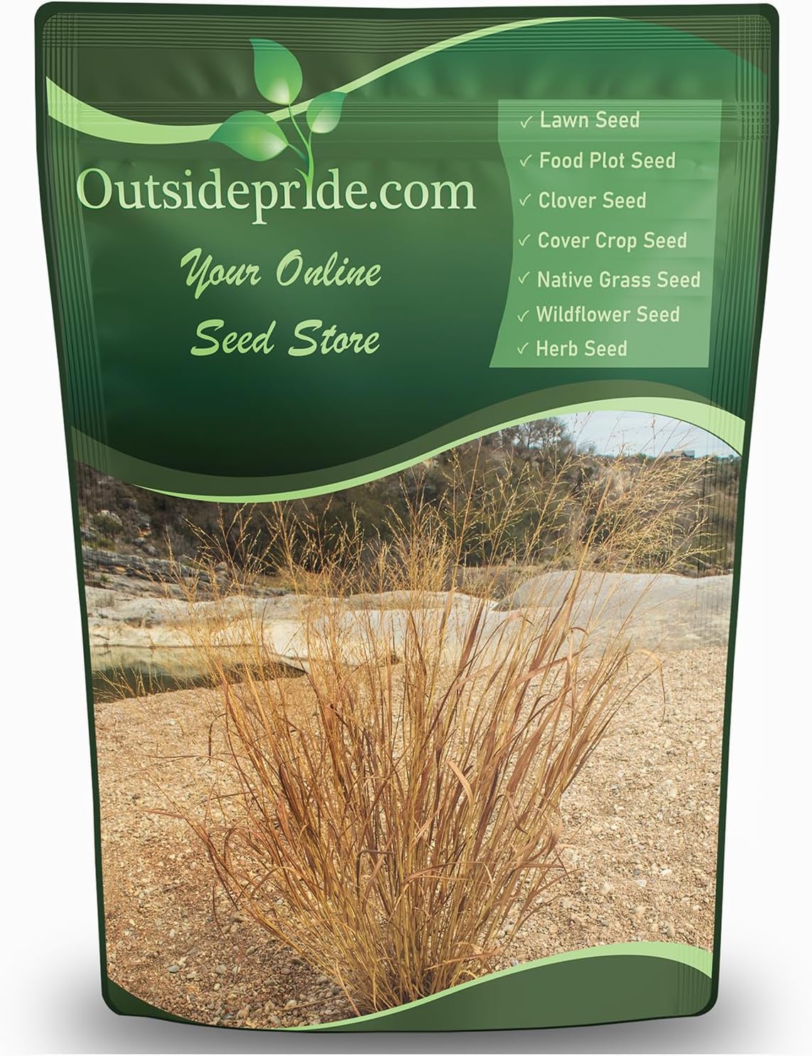 Outsidepride Perennial Little Bluestem Grass Seed - 1 lb. Warm Season, Drought Resistant, Long-Lived Native Prairie Grass Seed, Ideal for Erosion Control, Ornamental Landscaping & Wildlife Gardens