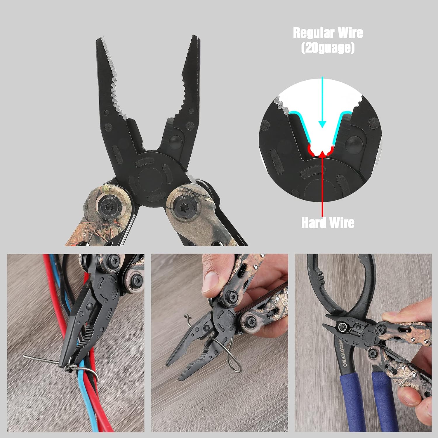 MOSSY OAK 13 in 1 Multi-tool - Multi Function Pliers | Folding Pocket Tool with Sheath, Camo - Portable Pocket Knife for Outdoors, Survival, Camping