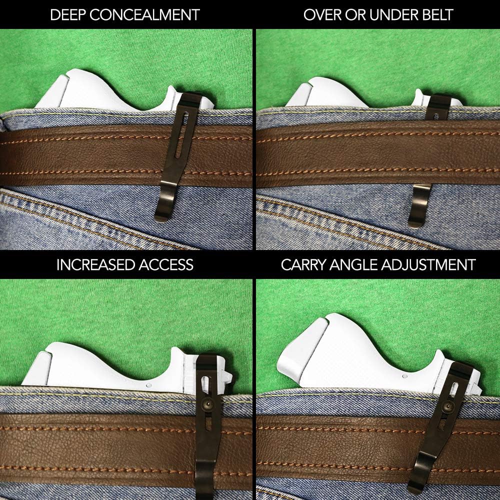 ClipDraw Gun Clip, Low Profile Slim Concealed Carry Easy Install American Made