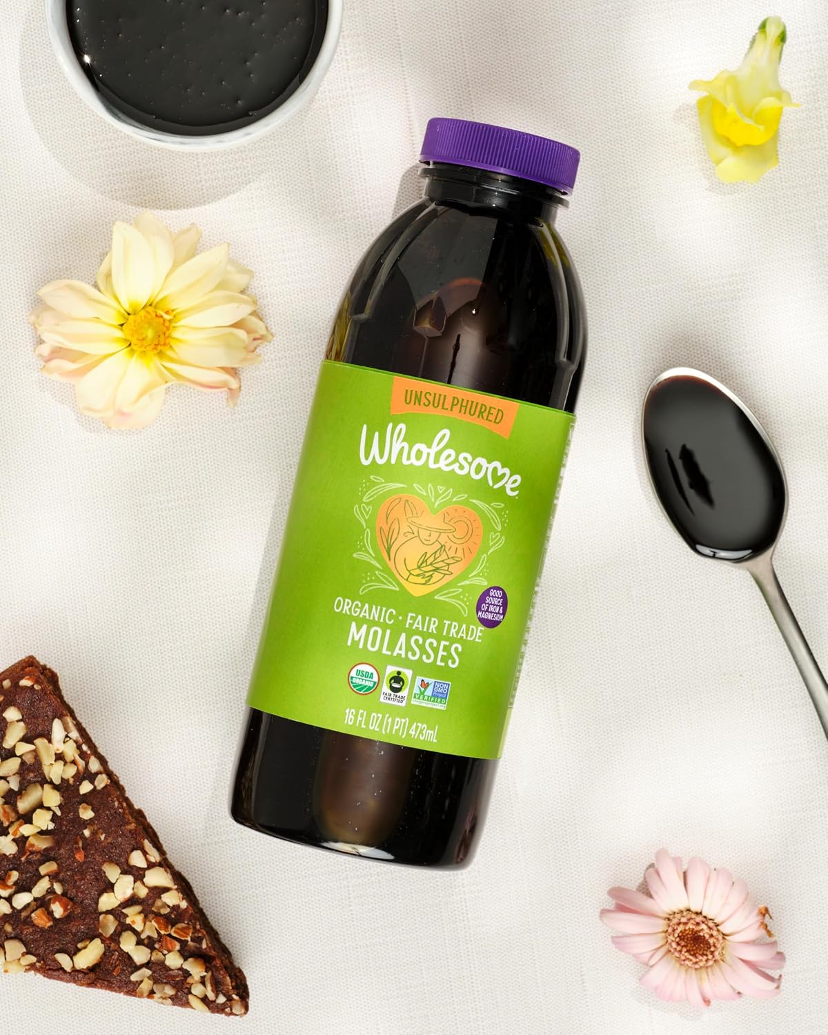 Wholesome FT Organic Molasses 32oz Bottle, 1-Pack