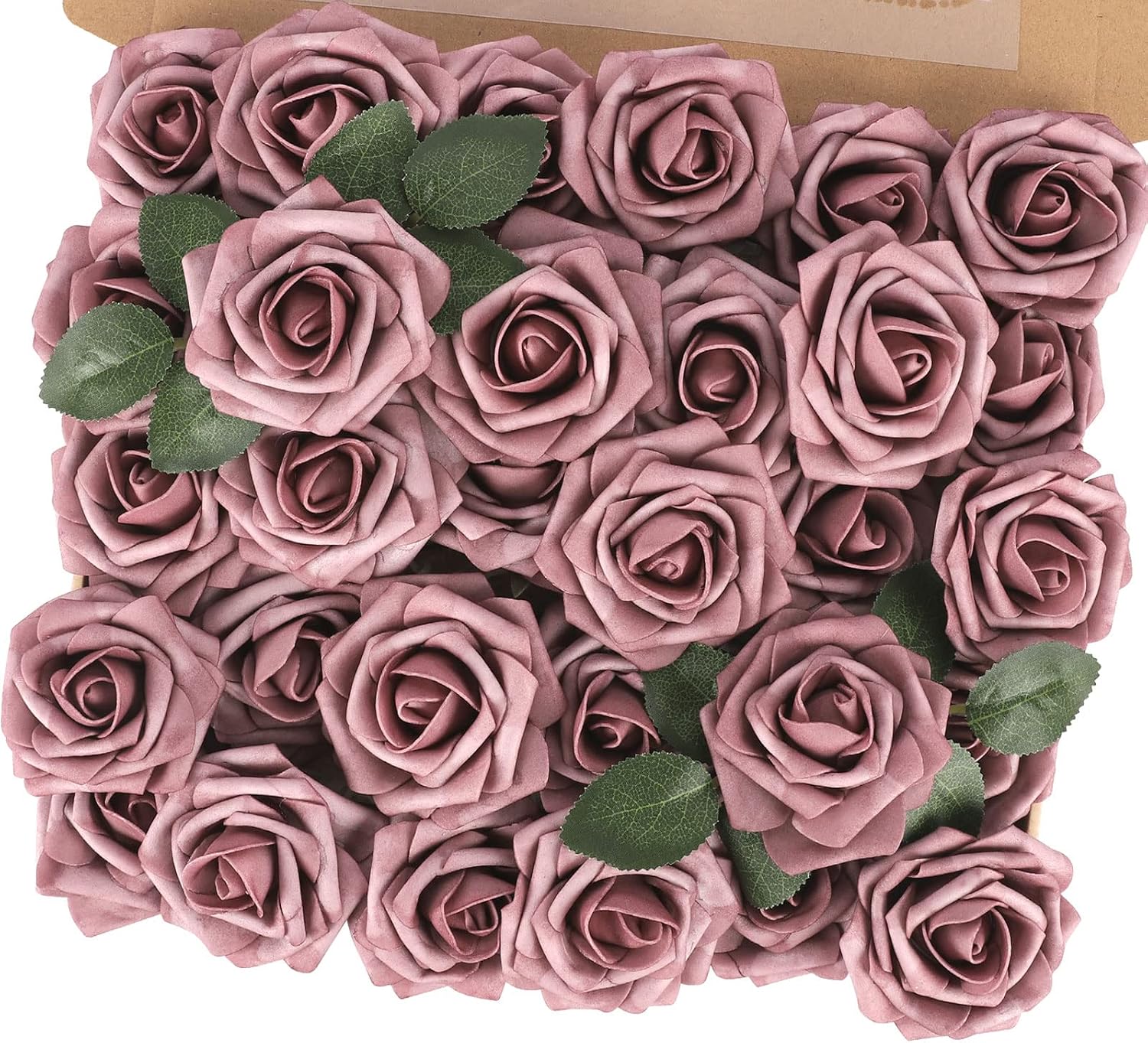 30PCS Yellow Artificial Flowers, Real Touch Fake Roses for Fall Decorations