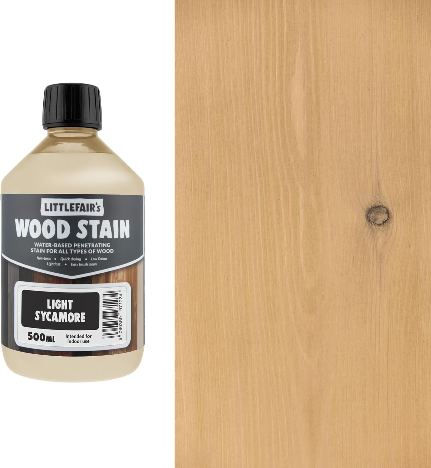 Littlefair's Wood Stain Water Based - 8.5oz/250ml - Indoor Furniture Stain Light & Dark Finishes - Special Non Toxic & Eco Friendly Formula - Wood Stain for Crafts - Color: Antique Stripped Pine