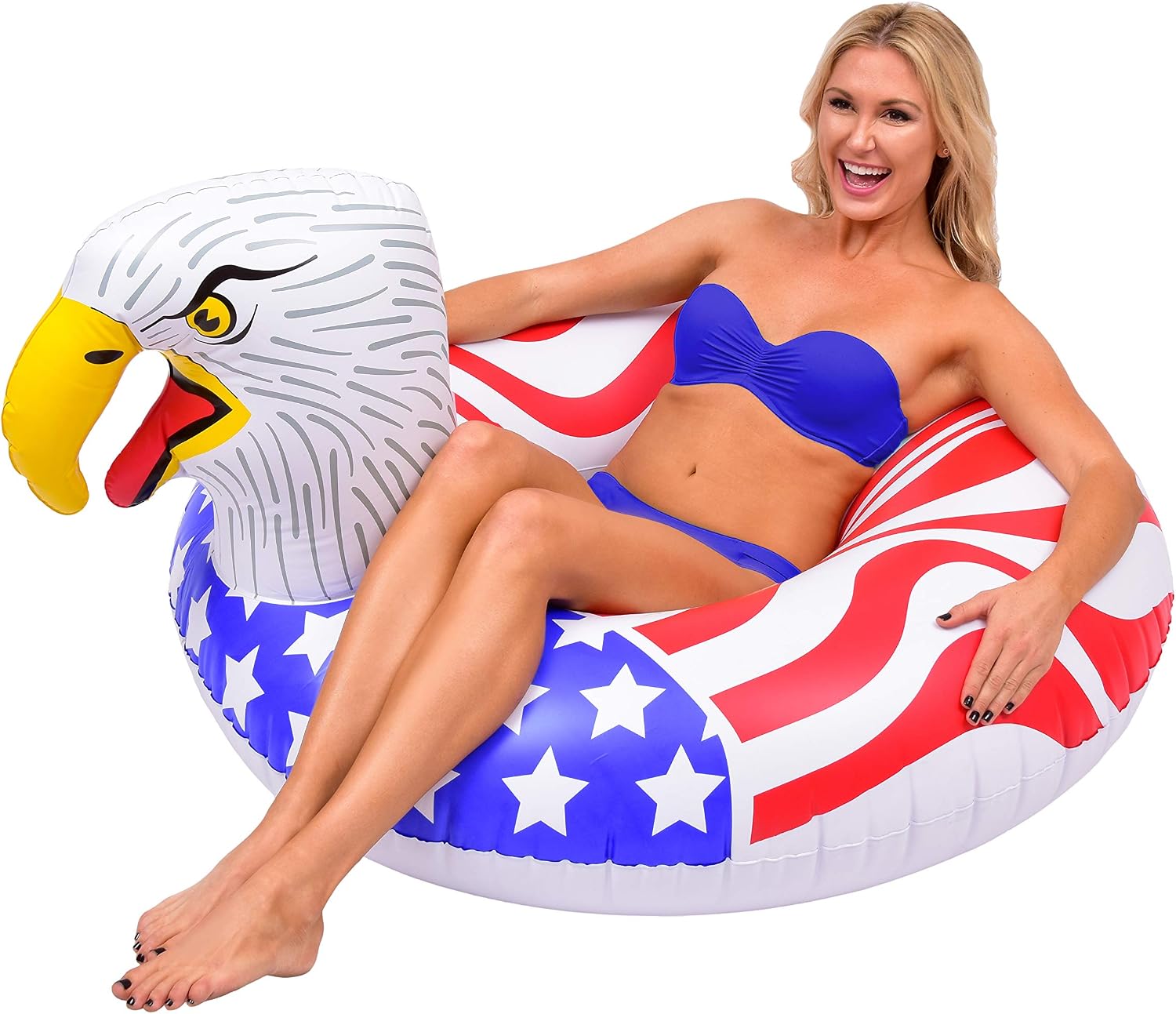 GoFloats American Eagle Party Tube Inflatable Raft, Float In Style (for Adults and Kids)
