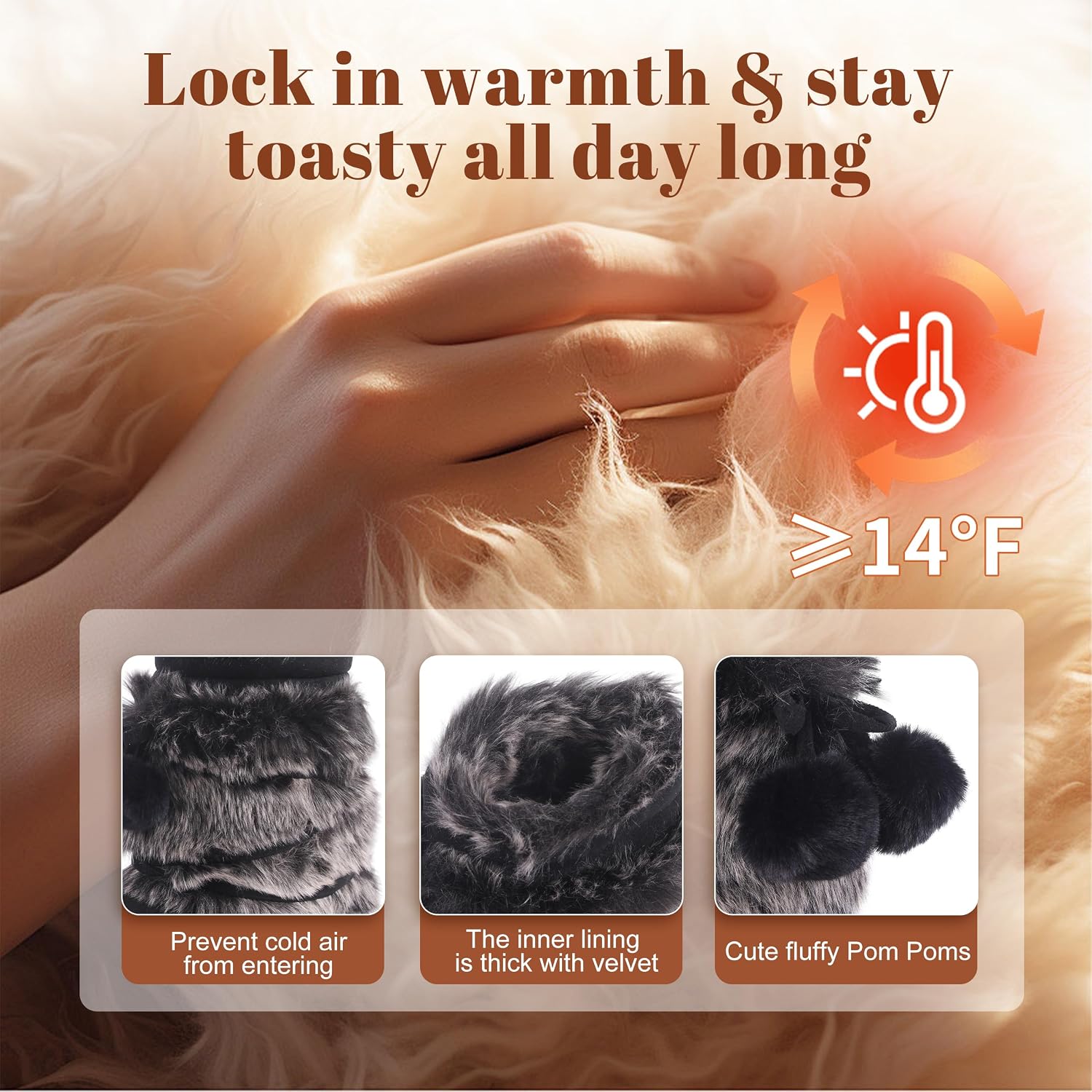 Home Slipper Women's Soft Fleece Plush Warm Indoor House Slipper Boots Shoes