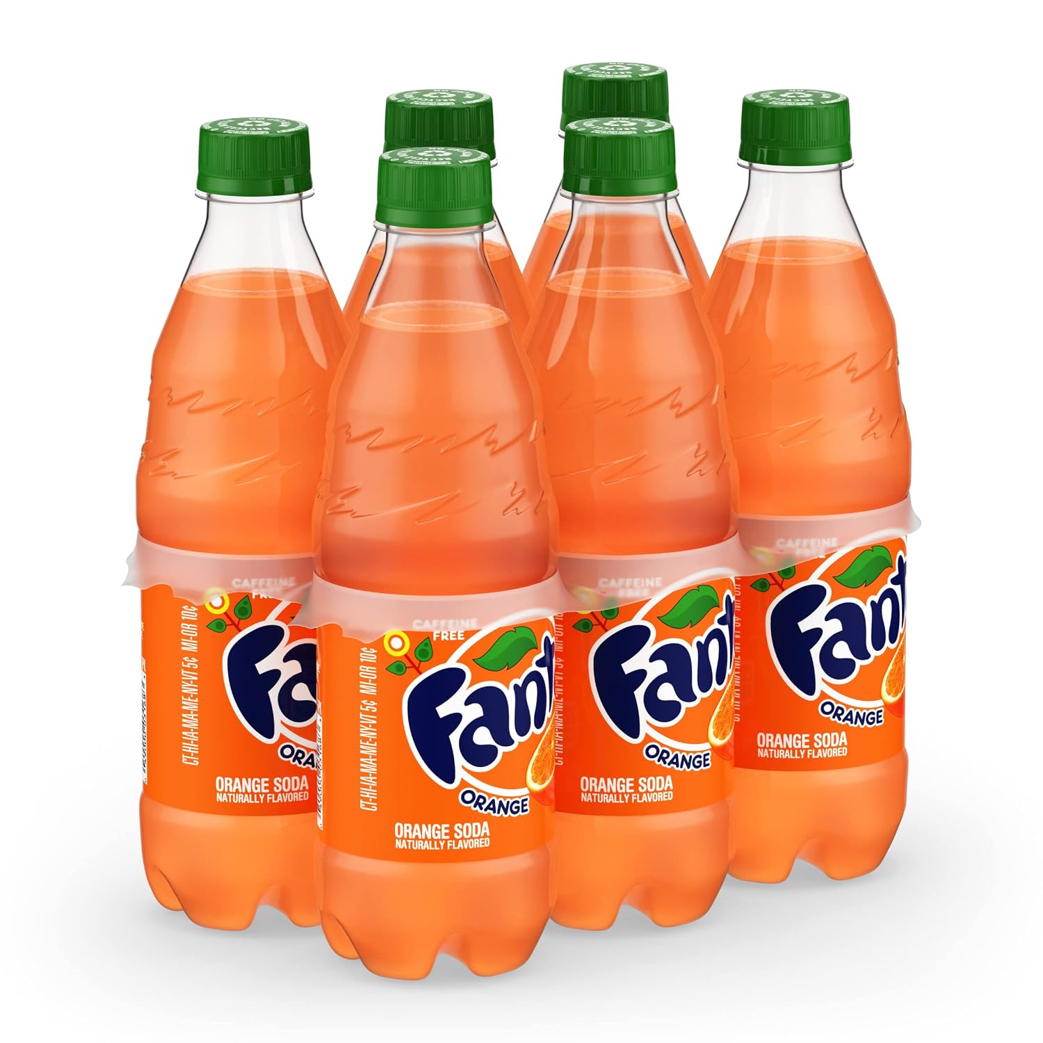 Fanta Orange Soda Soft Drink Bottles, 16.9 fl oz, 6 Pack