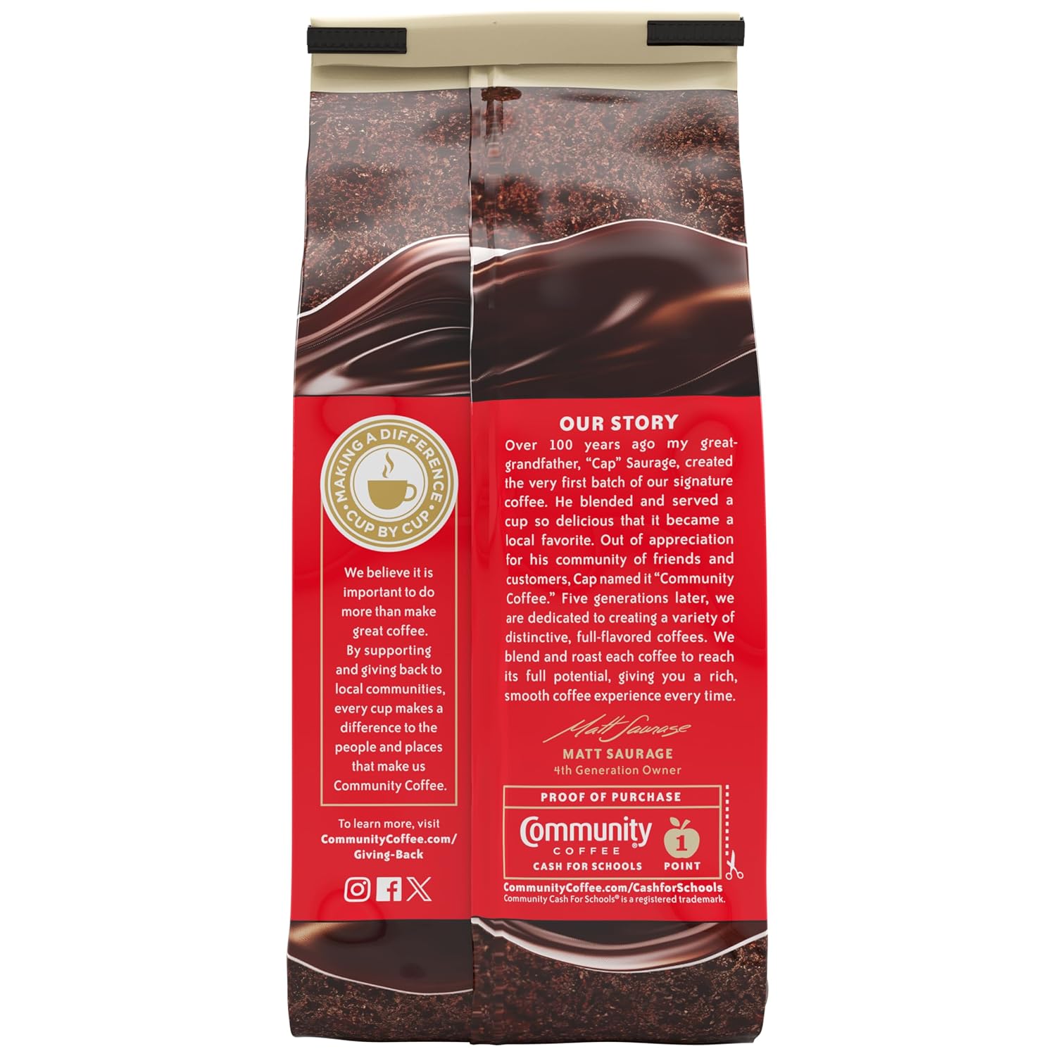 Community Coffee Caramel Cookie Butter Flavored 12 Ounces, Medium Roast Ground Coffee, 12 Ounce Bag (Pack of 1)