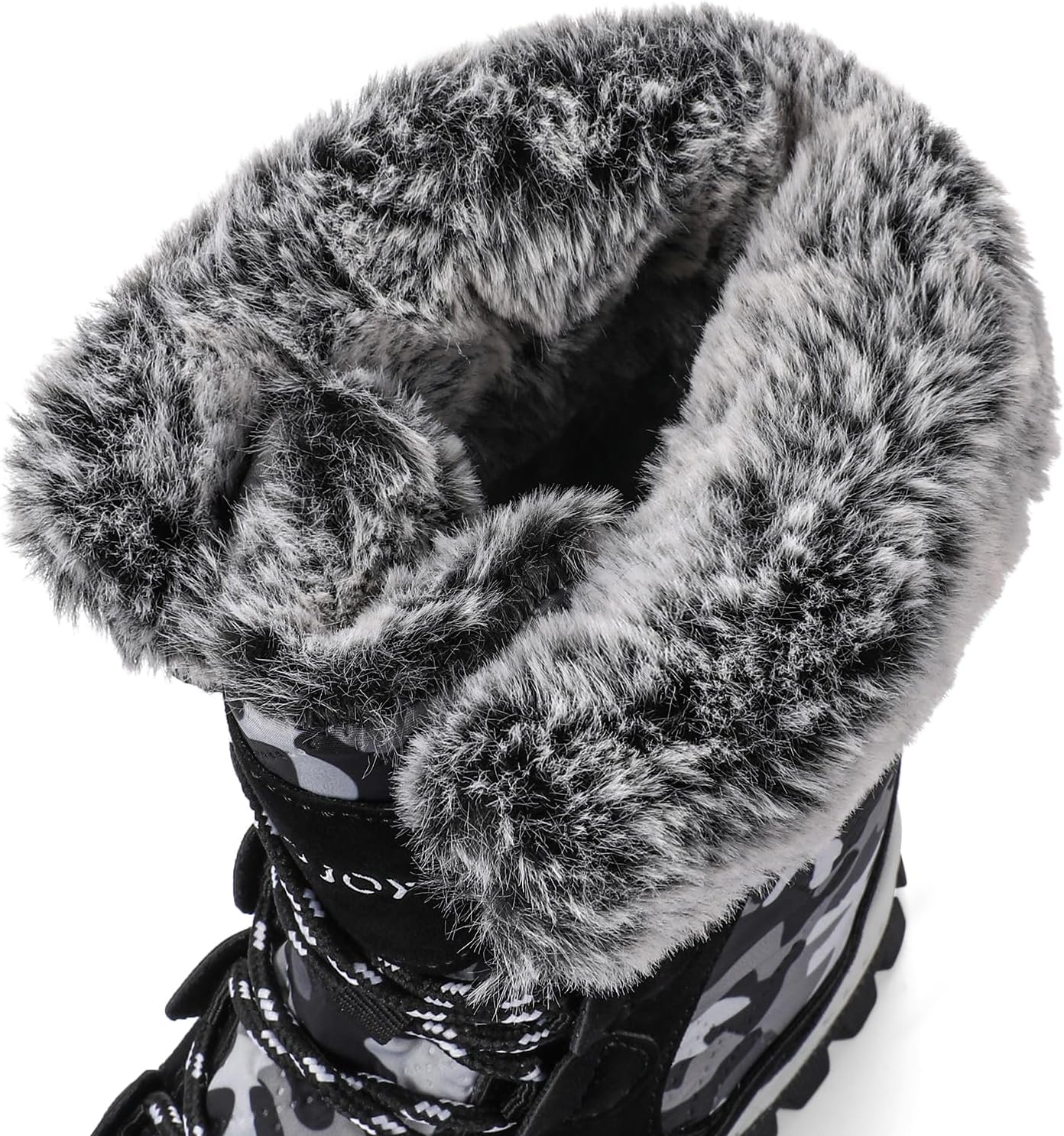 COOJOY Womens Waterproof Winter Snow Boots Warm Shoes Furry Mid Calf Lightweight Walking Hiking Booties