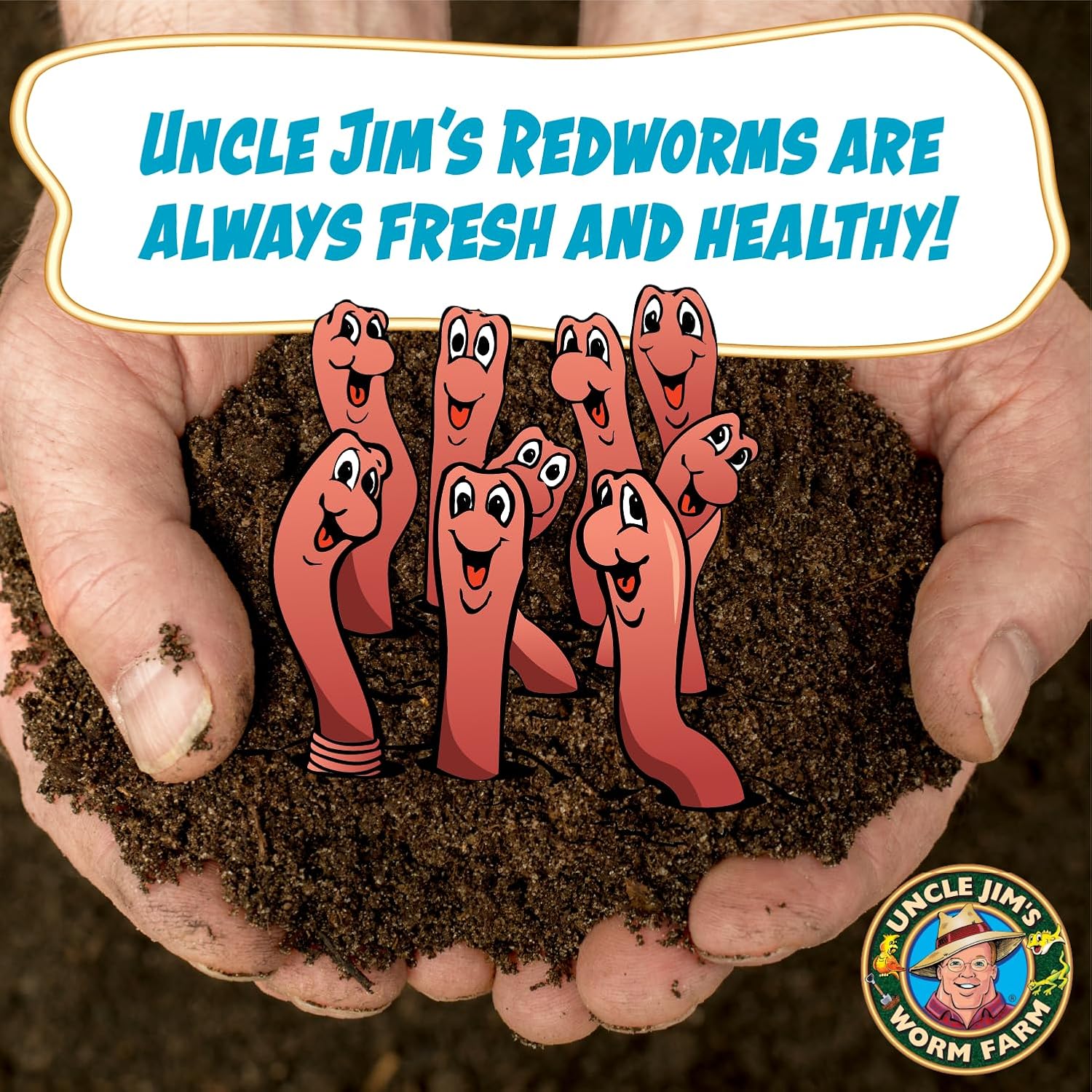 Uncle Jim's Worm Farm 100 Count Red Wiggler Composting Worms Mix for Garden Soil or Fishing | Starter Pack of Compost Worms Improves Soil Structure