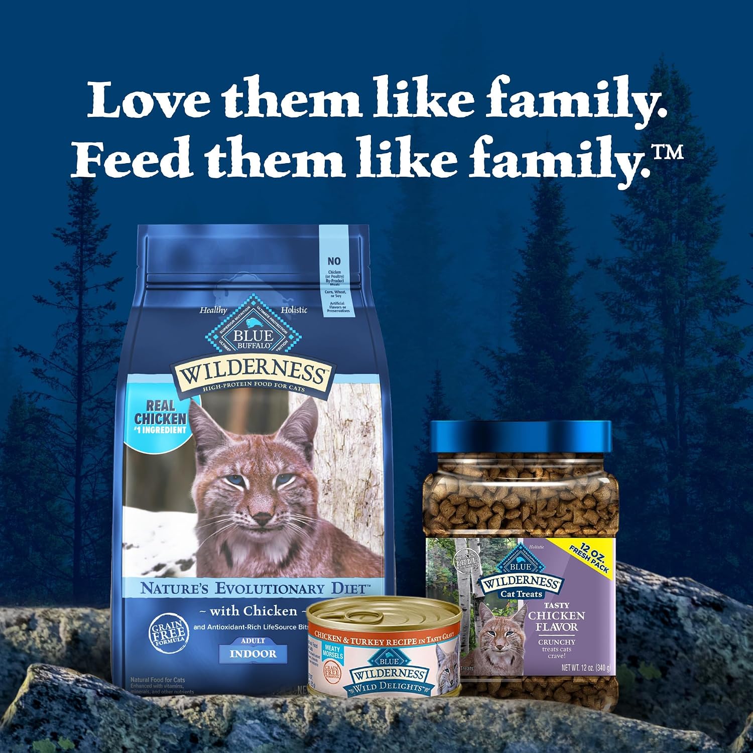 Blue Buffalo Wilderness Chicken Adult Indoor Dry Cat Food, Grain-Free, 5 lb | High Protein, Real Chicken #1 Ingredient