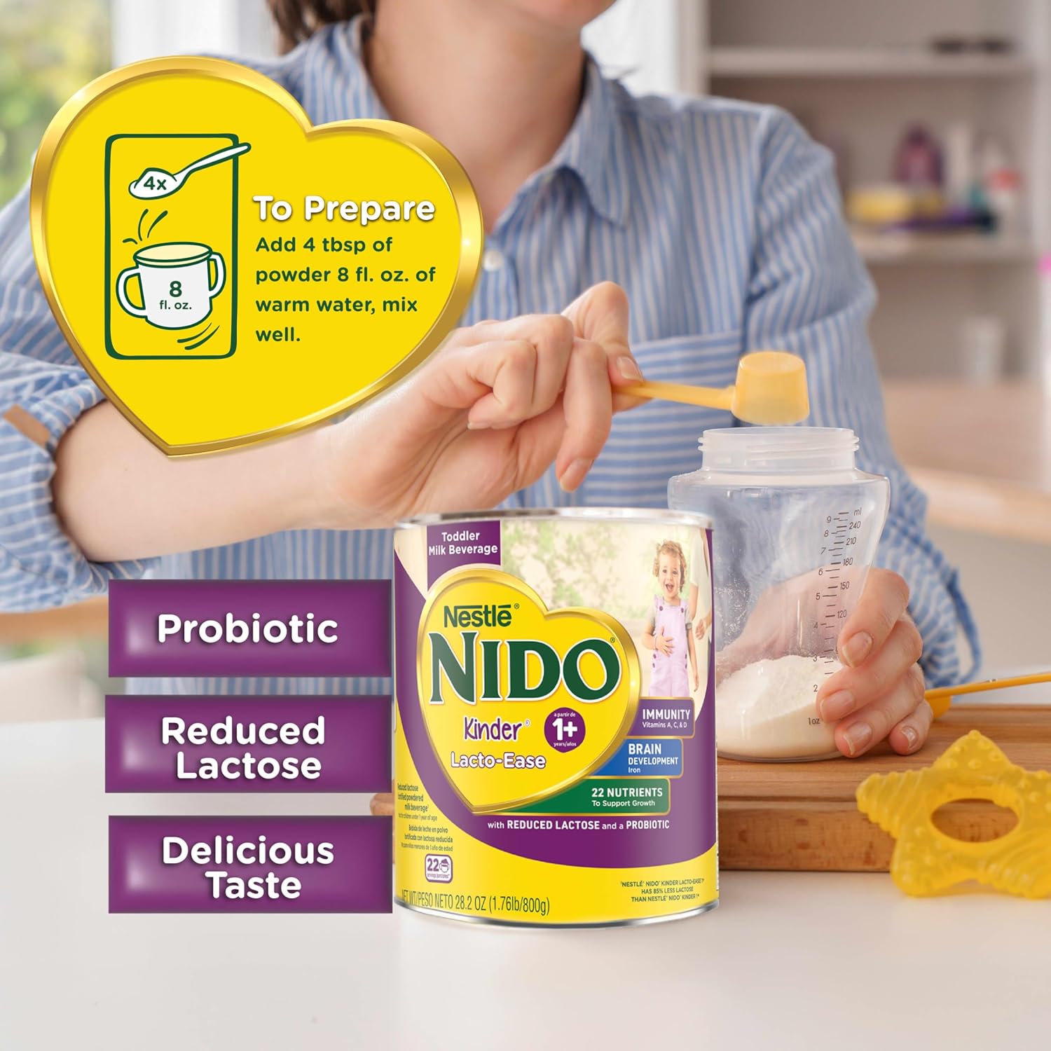 Nestle Nido Lacto-Ease Toddler Milk Powder 28.2 oz