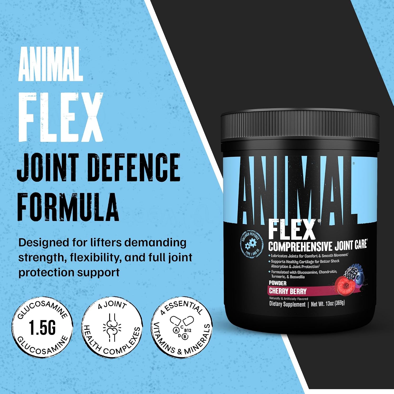 Animal Flex - Glucosamine Chondroitin Joint Supplement for Women and Men Discomfort with Turmeric, MSM, Boswellia for Cartilage, Joint Health, Muscles, Back, Knees, Shoulder, and Hip, 44 Packs