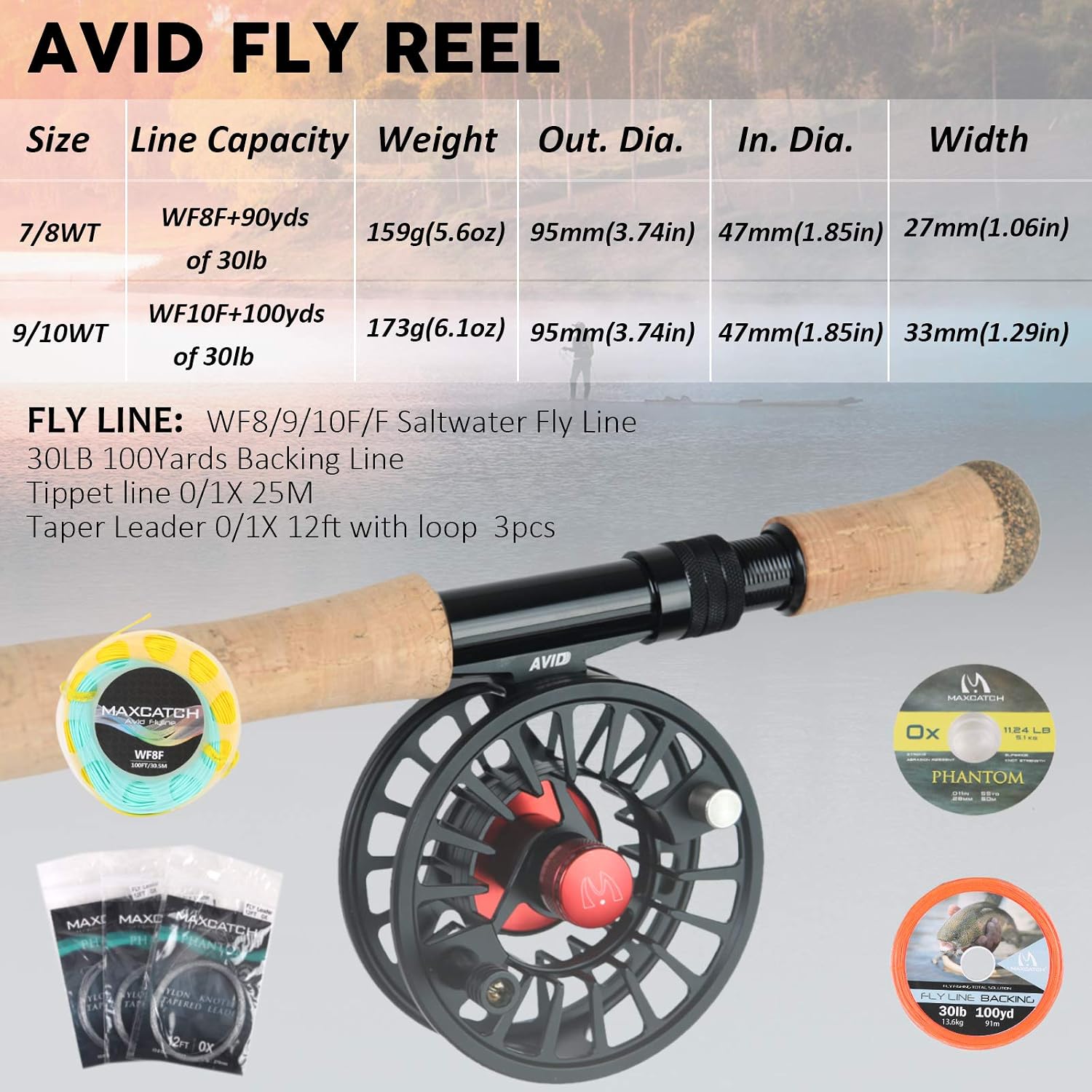 M MAXIMUMCATCH Maxcatch Predator Big Game and Saltwater Fly Fishing Rod: 7'11''/9'/9'2''/10', 4-Piece, 8/9/10/11/12 Weight