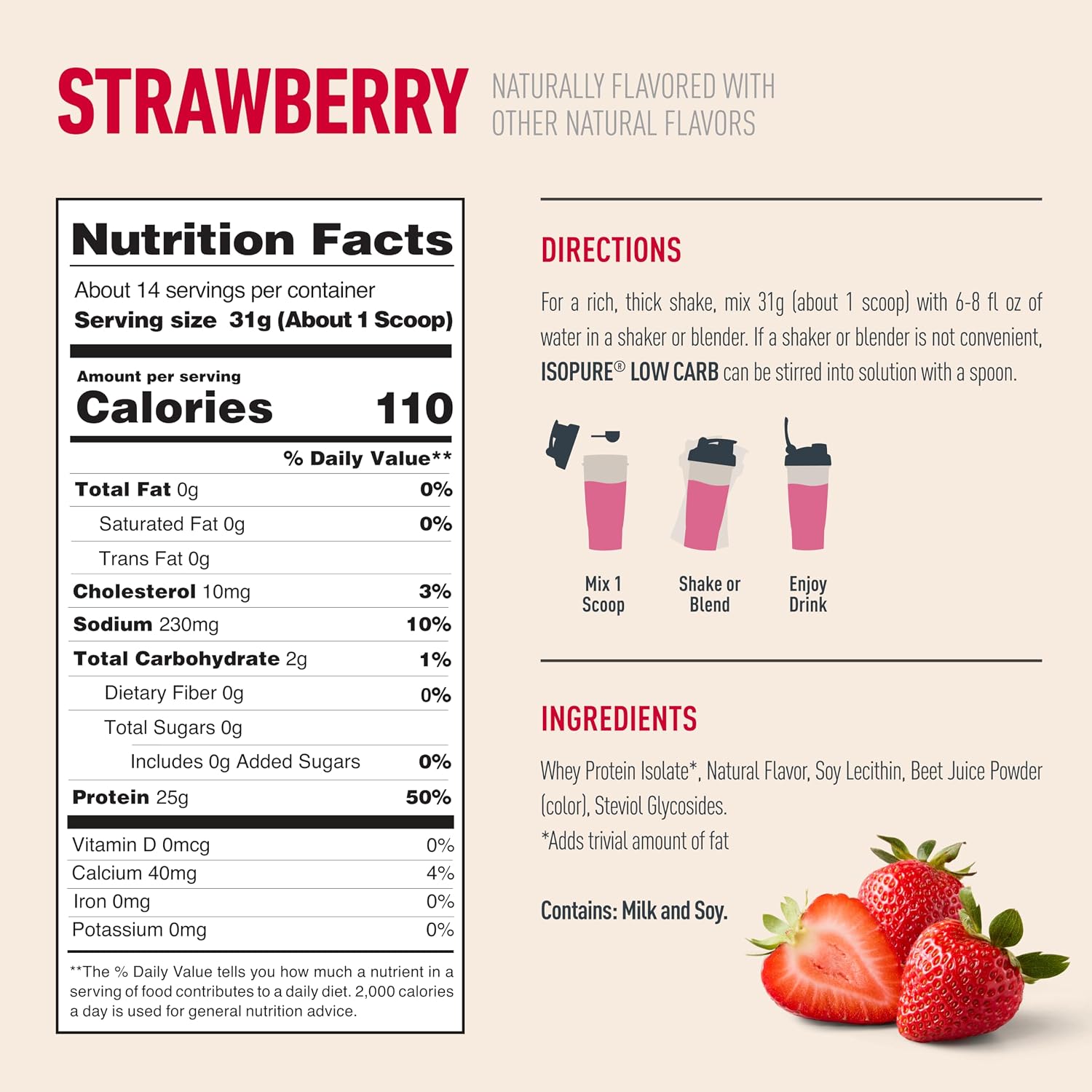 Isopure Low Carb 100% Pure Whey Isolate Protein Powder, Lactose Free, Gluten Free, with Vitamins, Vanilla, 25g Protein Per Serving, 3 Lbs, 43 Servings (Packaging May Vary) | 25g Protein Per Serving, 100% Whey Protein Isolate, Lactose Free, Gluten Free, w…