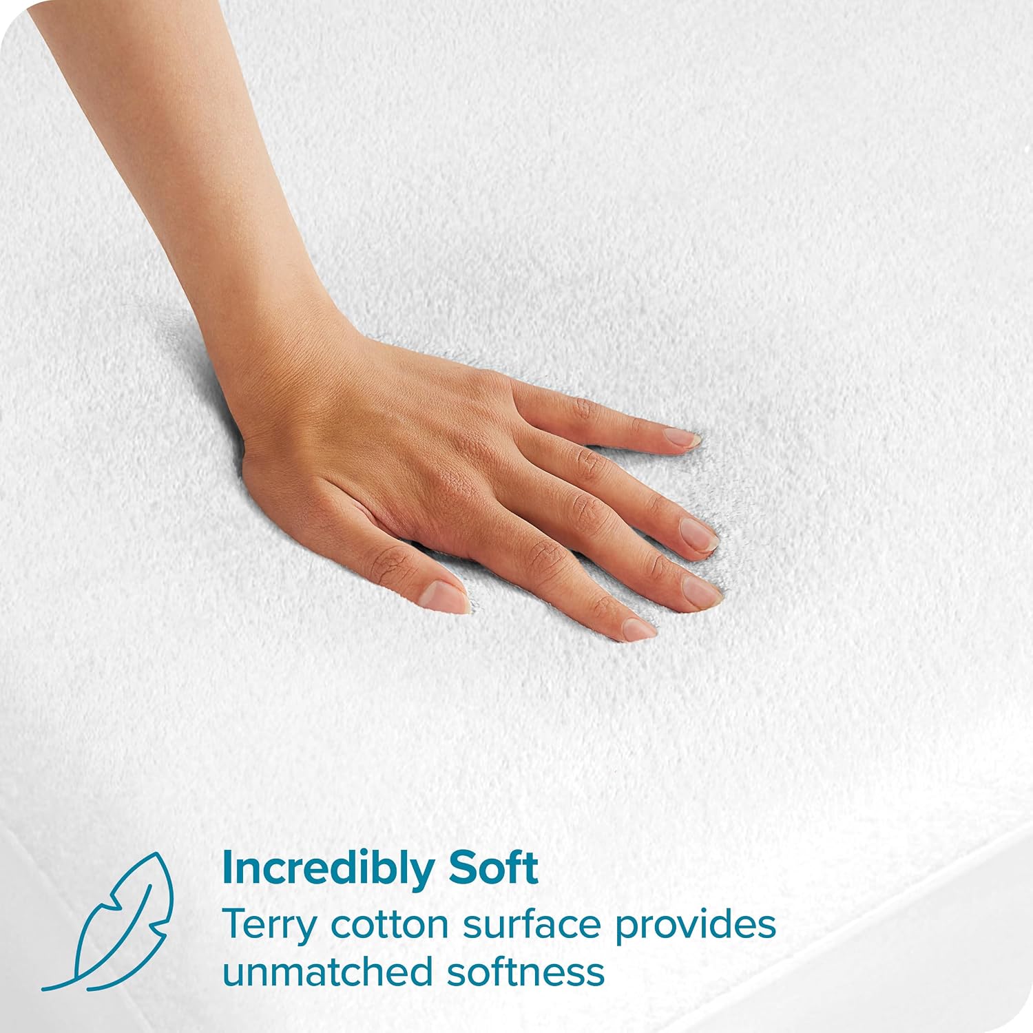 Bare Home Queen Size Mattress Protector - 100% Waterproof & Breathable - Premium Cooling Mattress Cover - Protects Against Spills - Vinyl Free Noiseless - Protect Your Mattress (Queen, White)