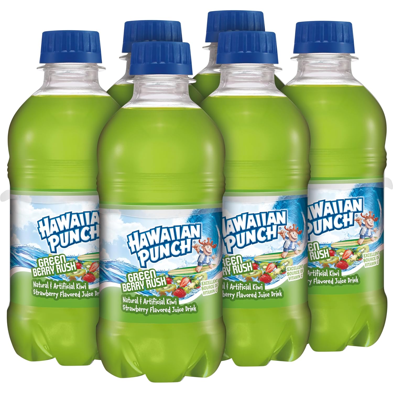 Hawaiian Punch Polar Blast Fruit Juice Drink, 10 Fl Oz Bottles, 24 Count (4 Packs Of 6), Ready-to-drink, On-the-go, Caffeine-free, Carbonation-free, Gluten-free, Excellent Source Of Vitamin C