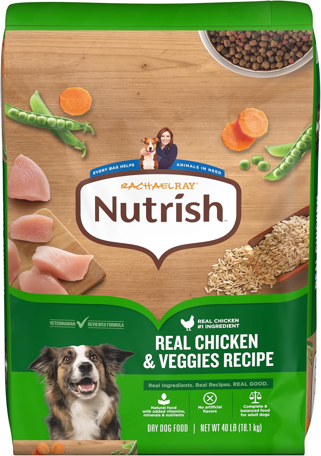 Nutrish Dry Dog Food, Real Chicken & Veggies, 28 lb. Bag (Rachael Ray)