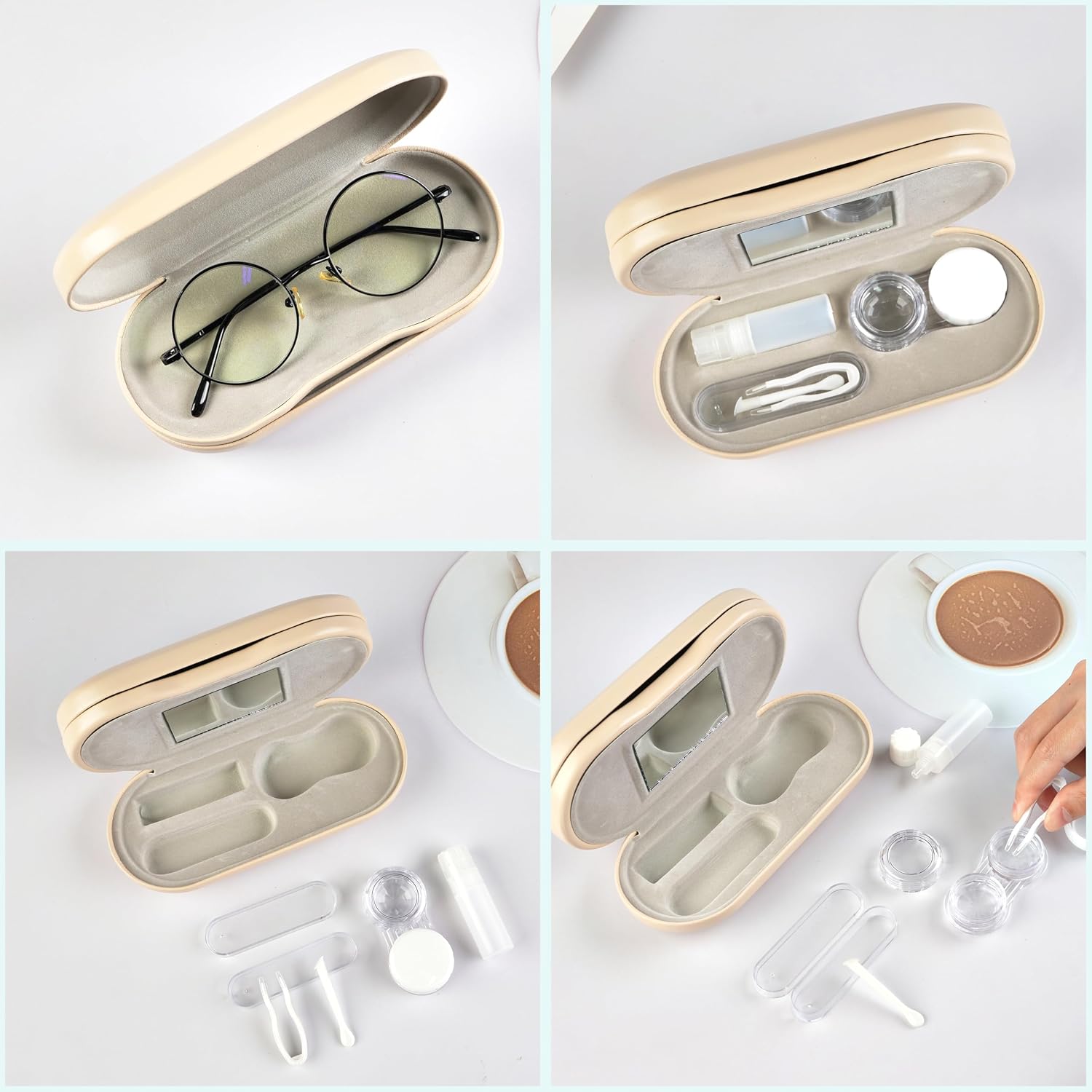 Lasiyanor Contact Lens Travel Kit with Cleaner Washer