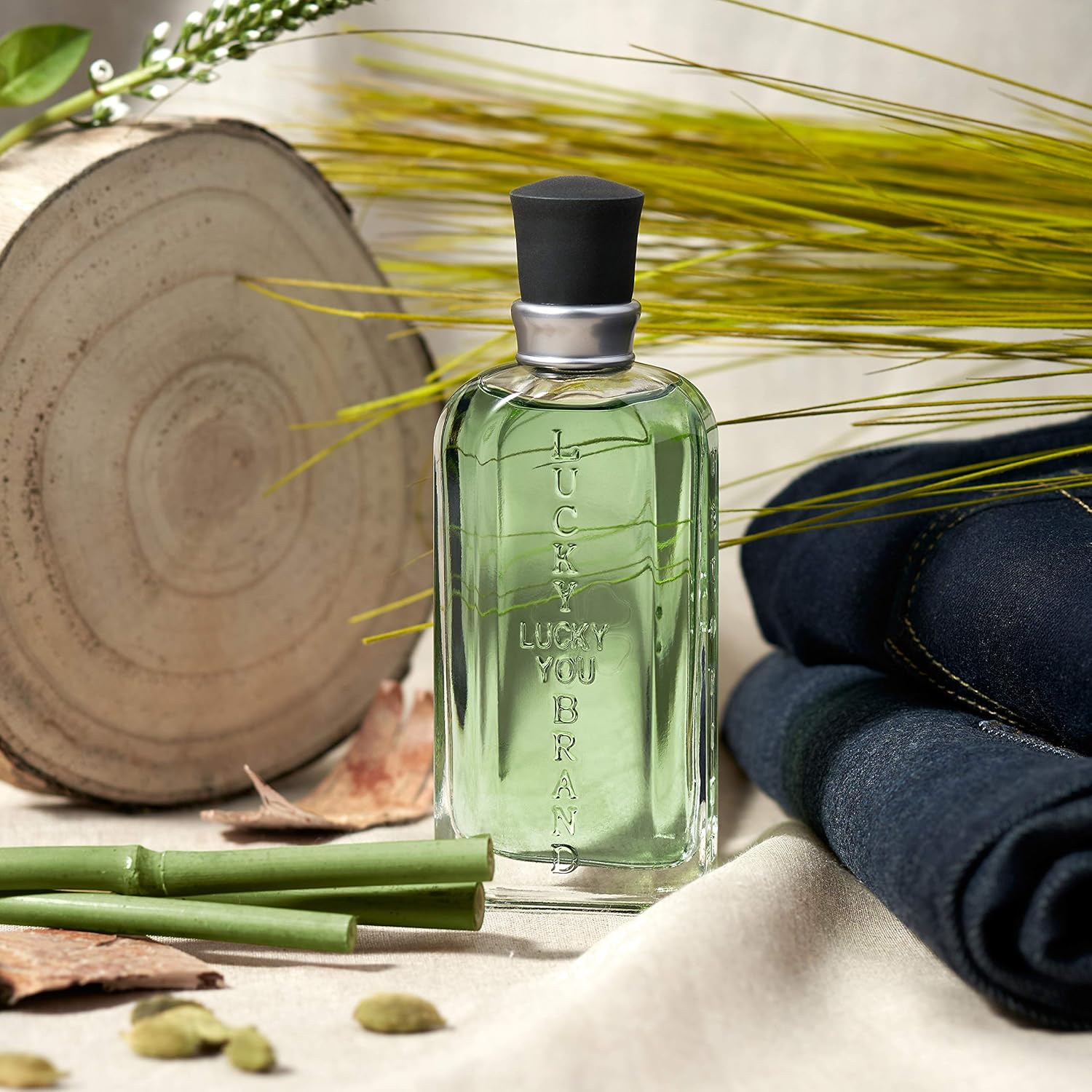 Lucky Brand Lucky You Eau de Toilette for Men, 3.4 fl oz | Men's fresh eau de toilette. Cologne with notes of tamarind, bamboo stems, and cardamom.