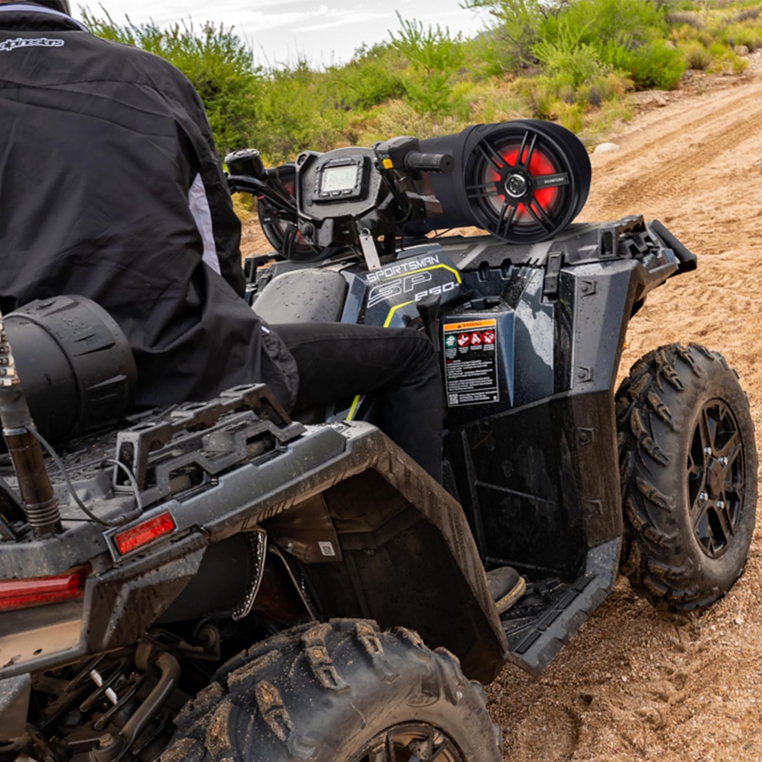 Sound Storm Laboratories BTB6L ATV UTV Sound System - 6.5 Inch Speakers, 1 Inch Tweeters, Full Range, IPX5 Weatherproof, Bluetooth, Built-in Amplifier