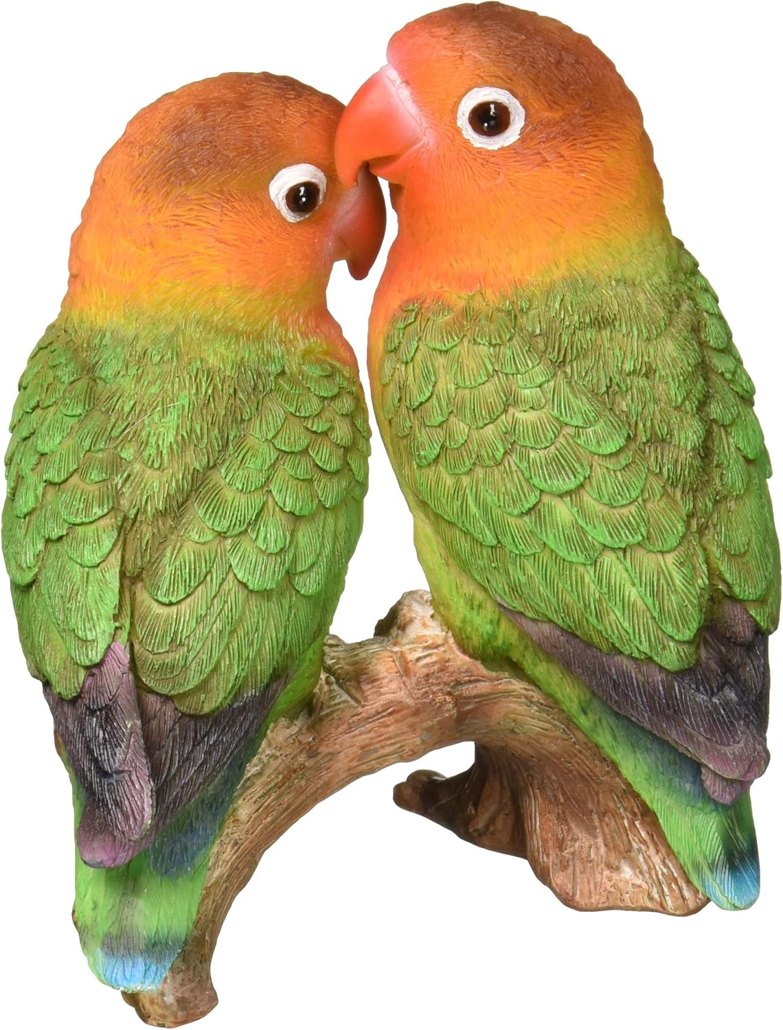 Hi-Line Gift Ltd Parrots on Branch Statue, Orange