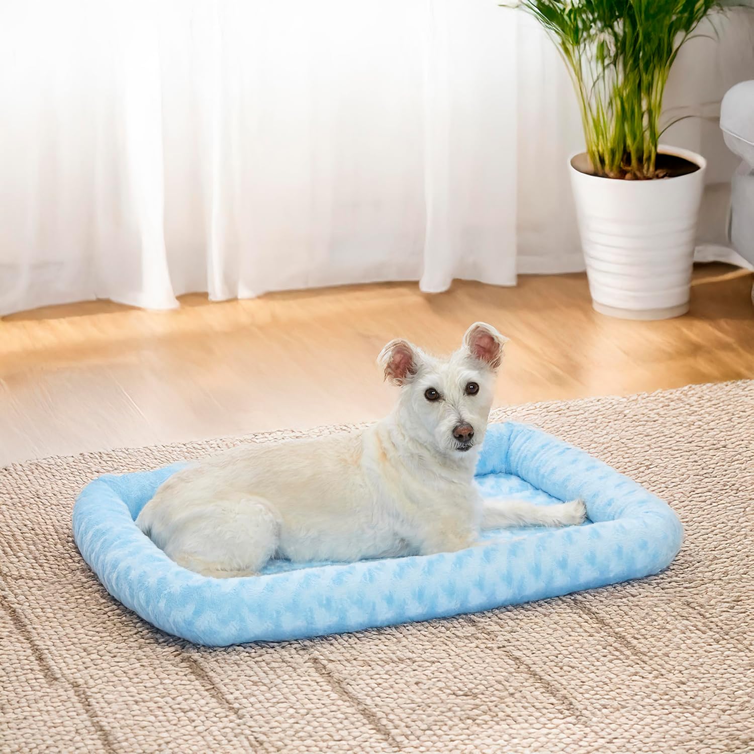 MidWest Homes for Pets QuietTime XXS Dog Bed – Cinnamon Faux Fur Bolster, Ultra-Soft and Machine Washable, Fits 18-Inch Crates and Carriers, for Small Dogs and Cats
