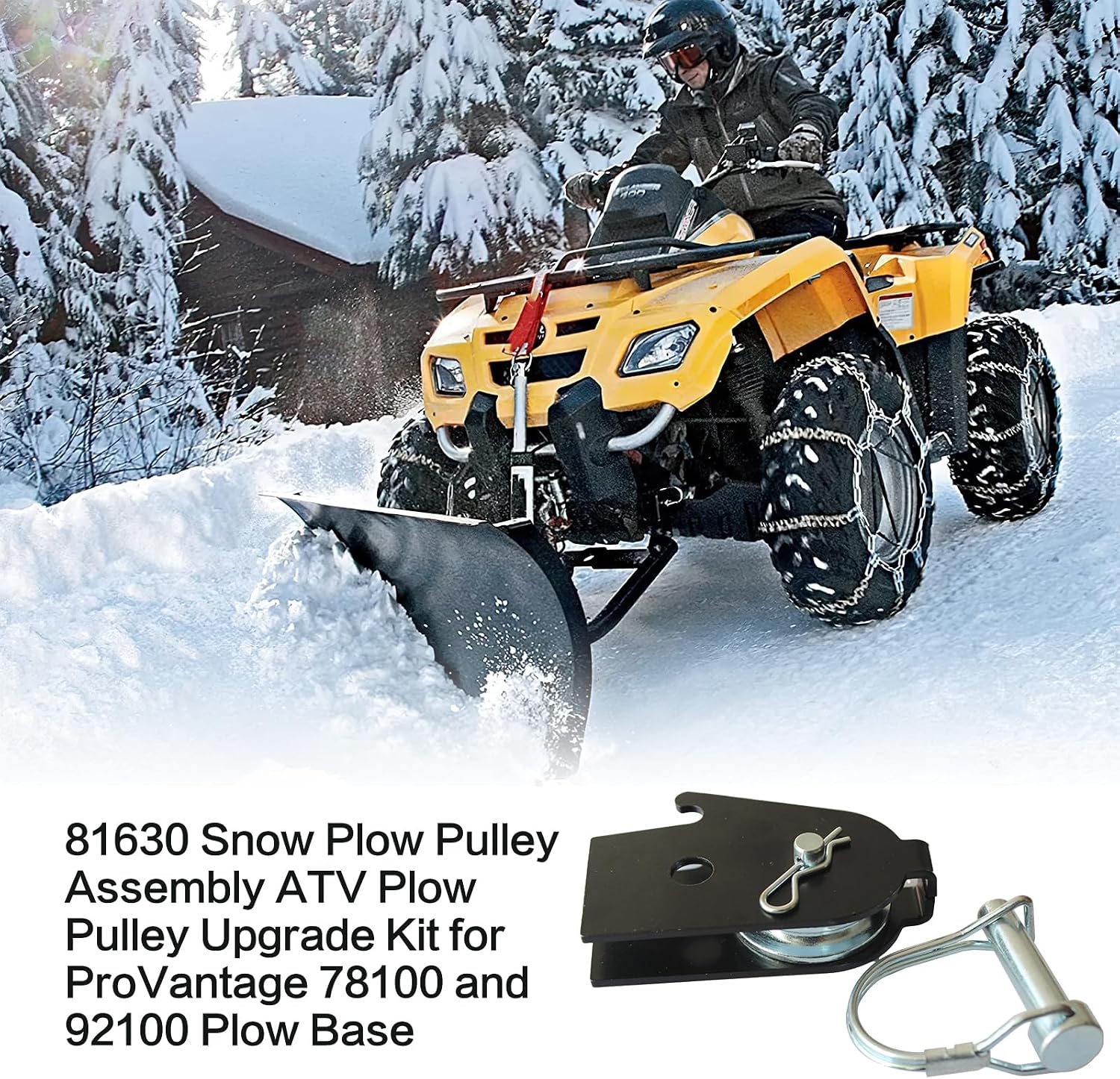 81630 Atv Plow Pulley Kit Fit For Provantage 78100 And 92100 Plow Base | Snow Plow Cable Pulley, 81630 Atv Plow Pulley Upgrade Kit