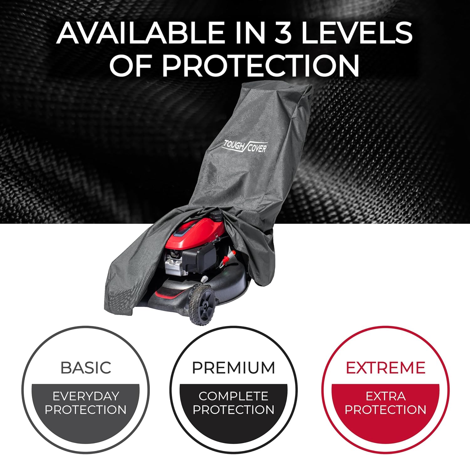 Lawn Mower Cover - 94 x 19.5 x 13.5 in, Black, 600D Oxford - Waterproof Heavy-Duty Push Mower Cover - Universal Fit for Zero Turn & Riding Tractors - Tear-Resistant Outdoor Shield