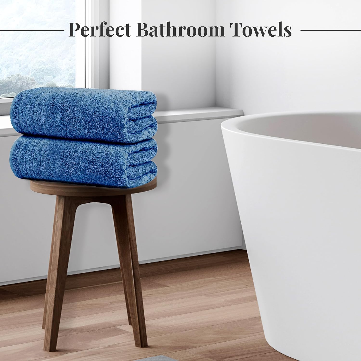 Tens Towels 8 Piece Towel Set, 2 XL Bath, 2 Hand, 4 Washcloth, Dark Grey